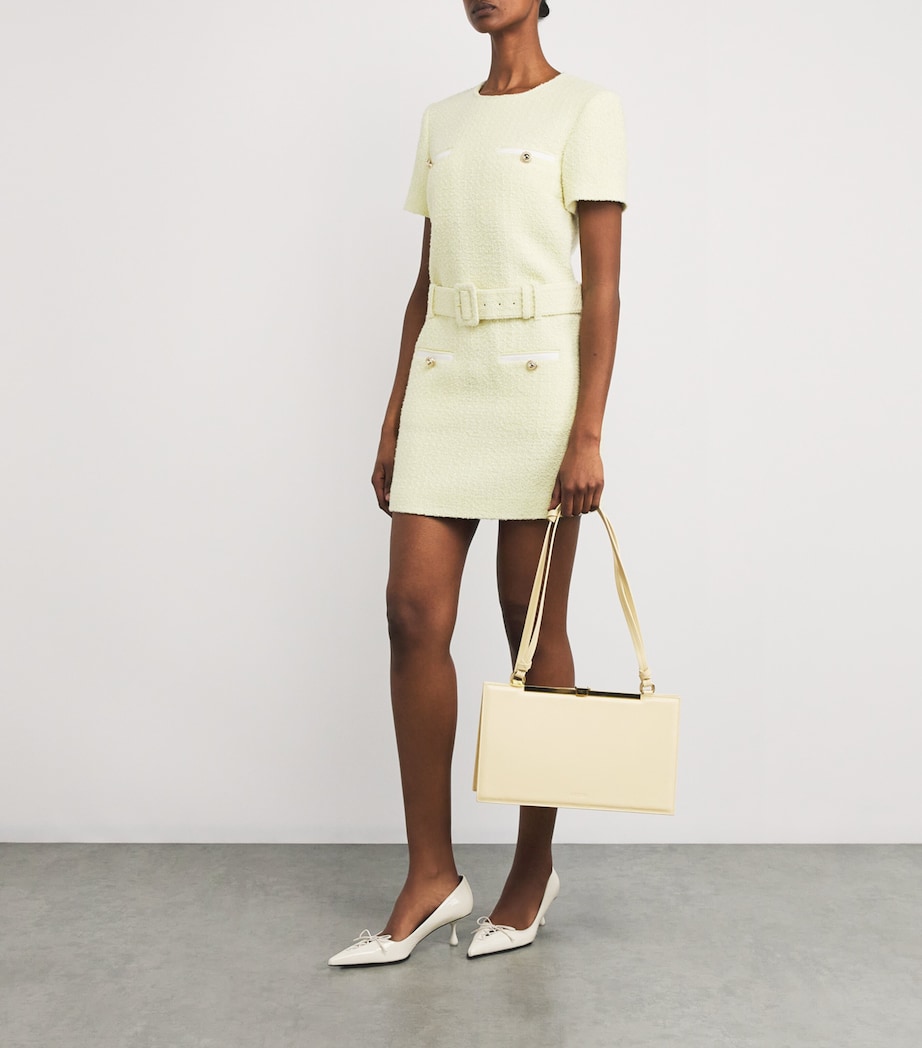 Bouclé Belted Mini Dress YELLOW Image 2