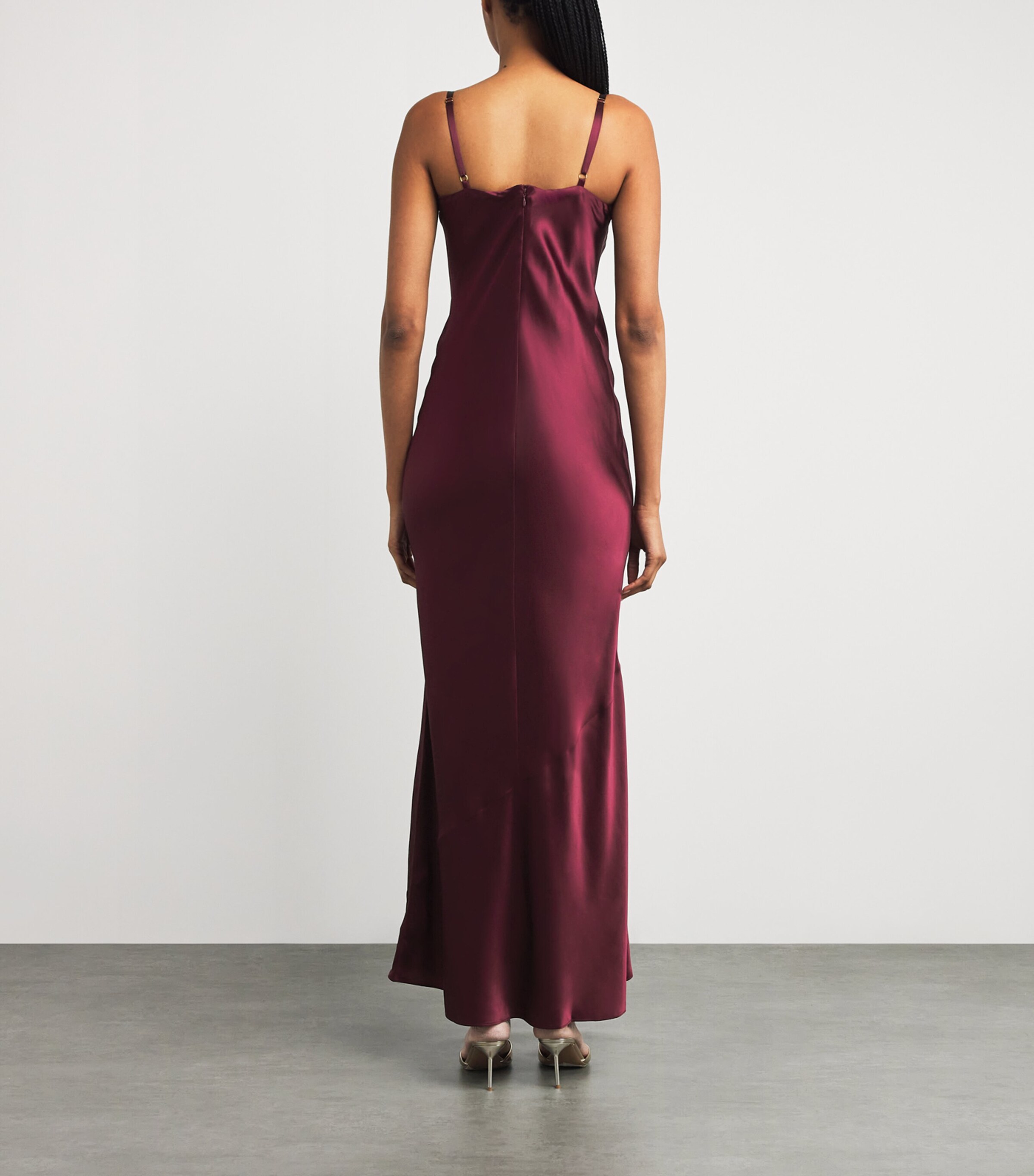 Silk Sayla Maxi Dress DARK PORT DKPO Image 3