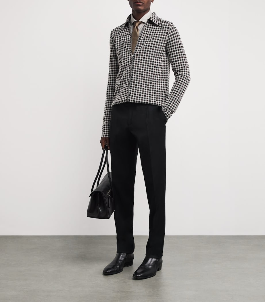 Cotton Herringbone Shirt LIGHT MELANGE GREY Image 2