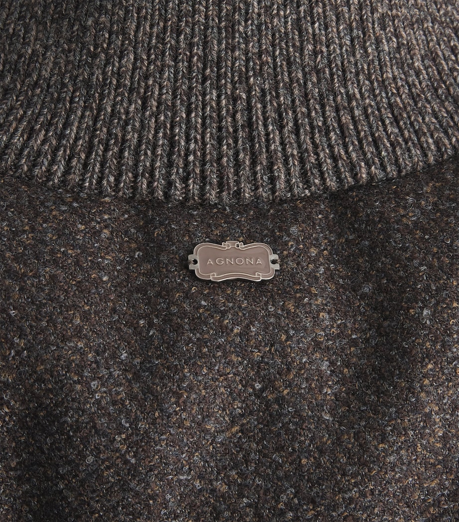 Wool-Blend Padded Gilet 650 - BROWN- CUMIN Image 5