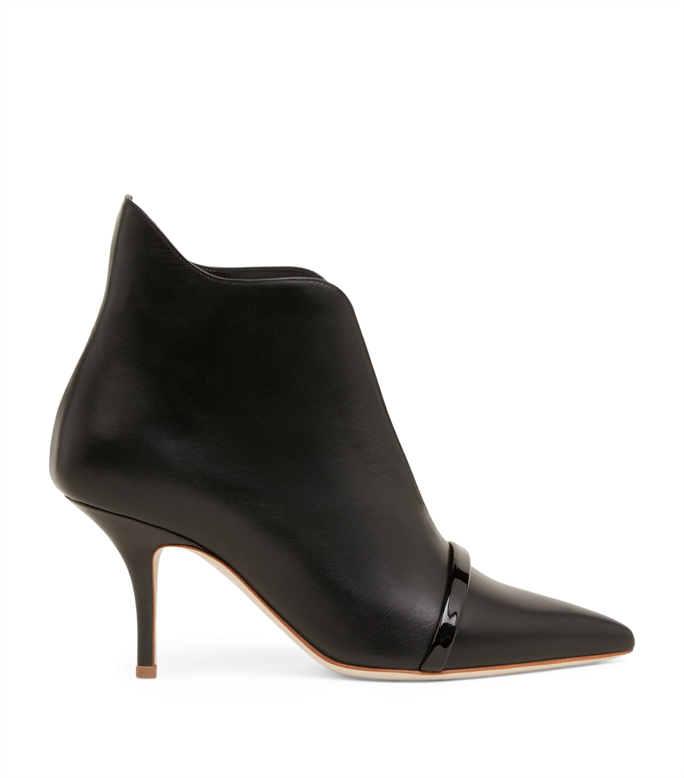 Leather Cora Ankle Boots 70 BLACK Image 1