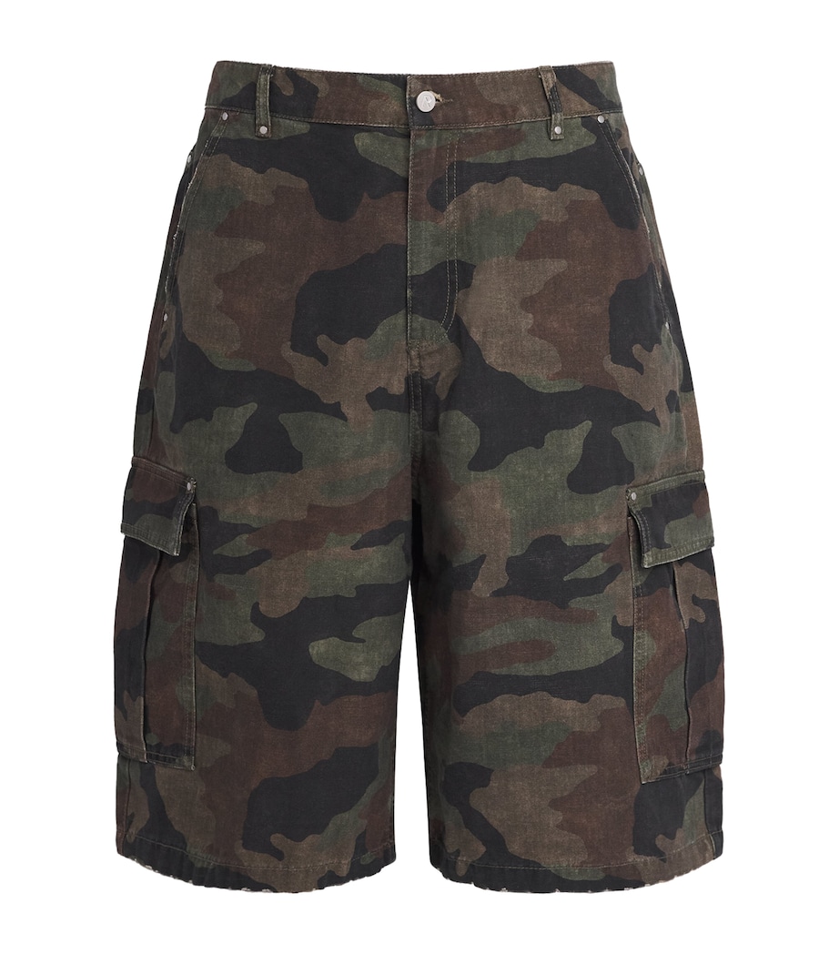 Represent Mens Camouflage Cargo Shorts Camo Image 1
