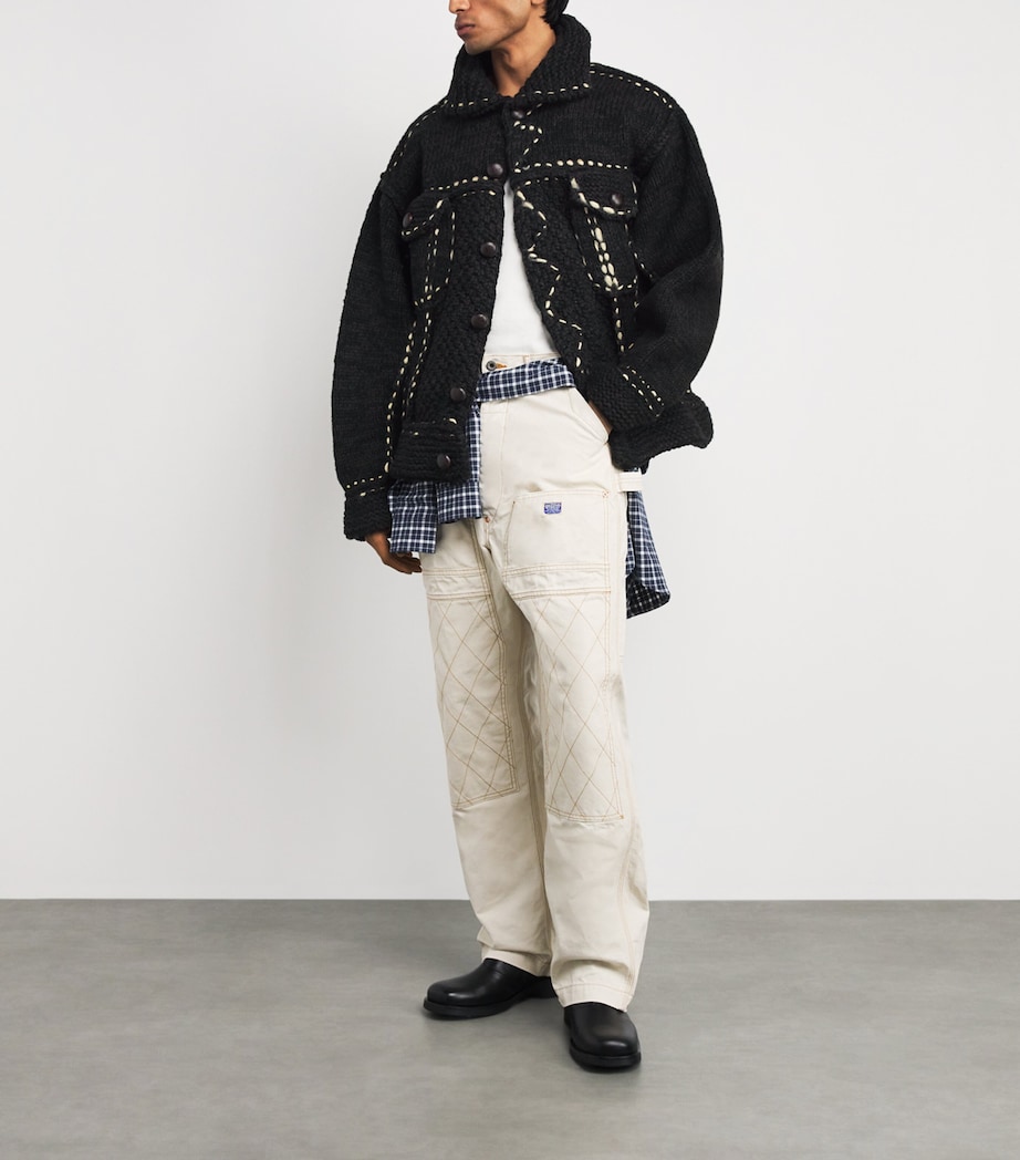 Wool Knitted Jacket BLACK Image 2