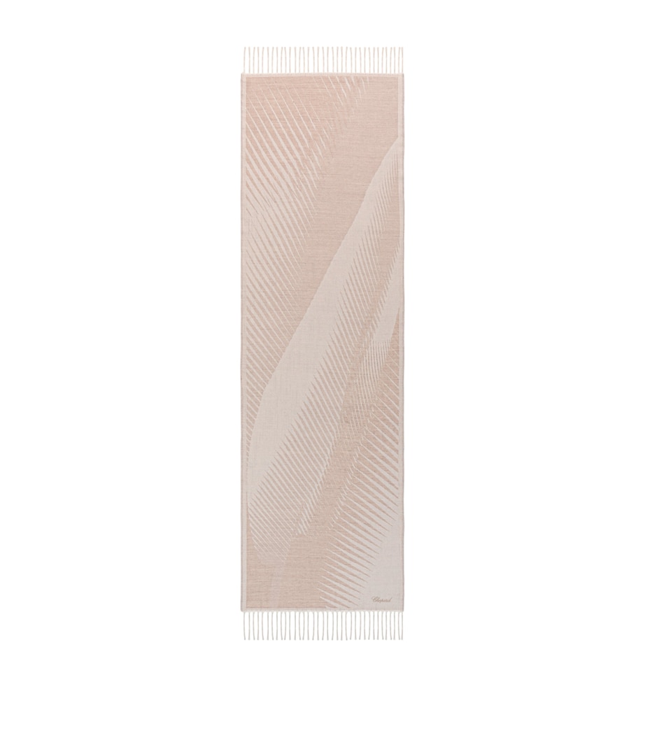 Chopard Wool-Cashmere Alpine Eagle Scarf Beige Image 1