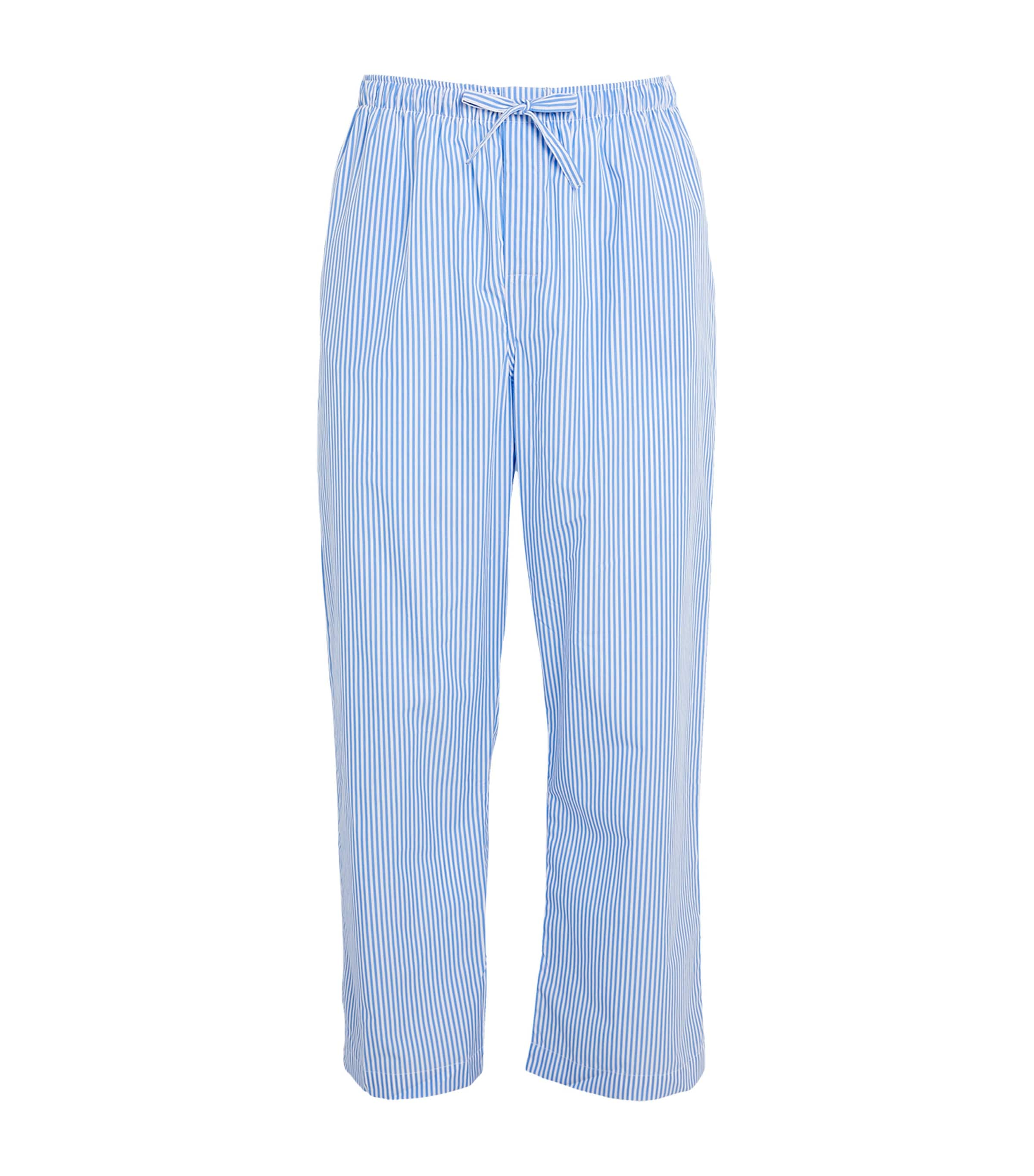 Shop Derek Rose Cotton James Lounge Trousers In Blue