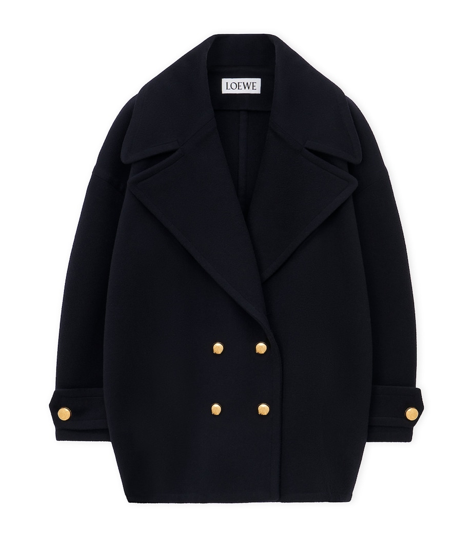 Wool Pebble Pea Coat MIDNIGHT BLUE Image 1