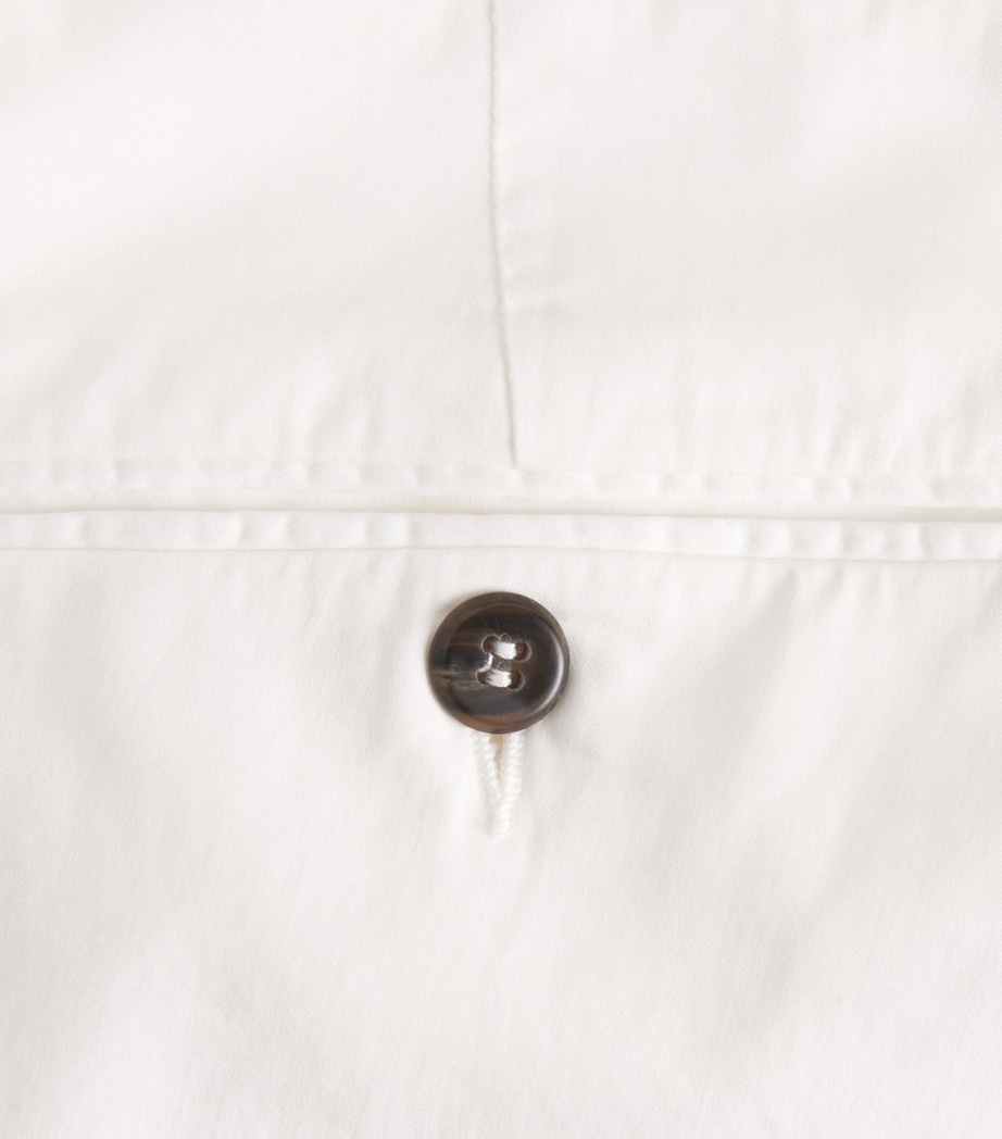 Eleventy Mens Cotton-Silk Chinos Bianco Image 6