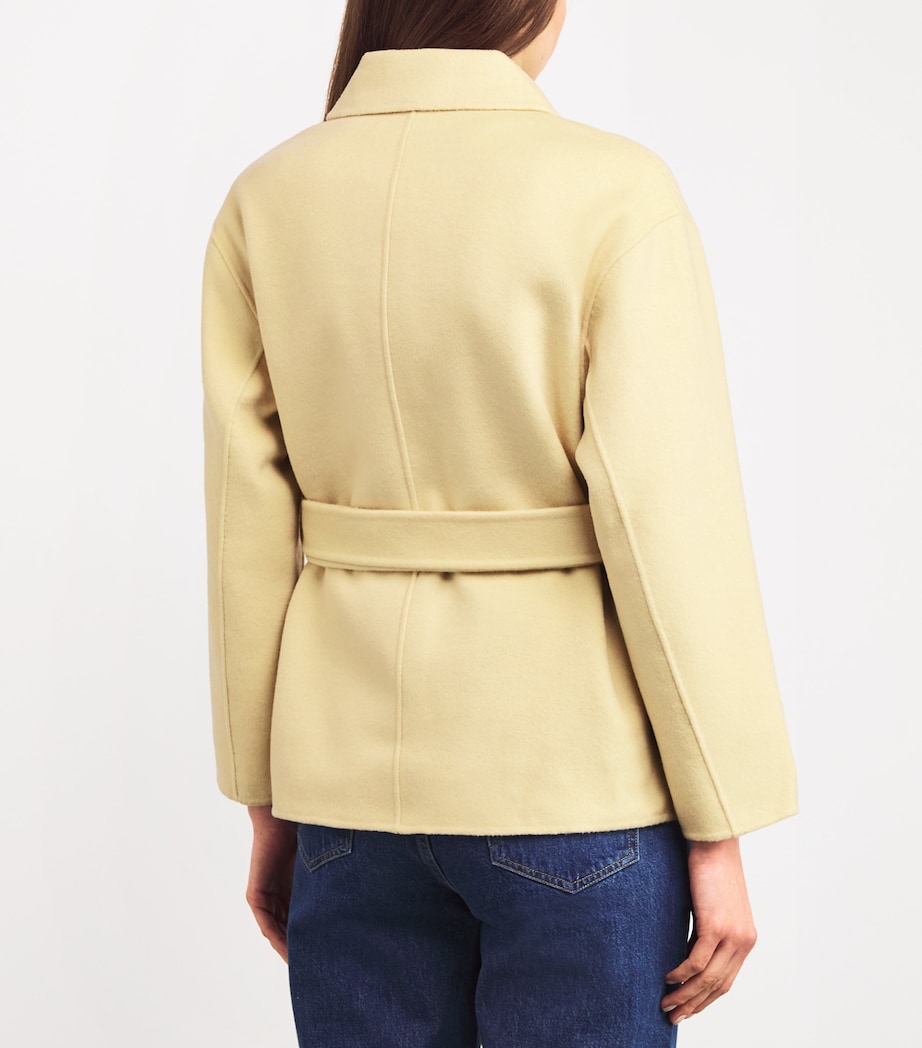 Wool-Blend Belted Jacket YELLOW Image 4