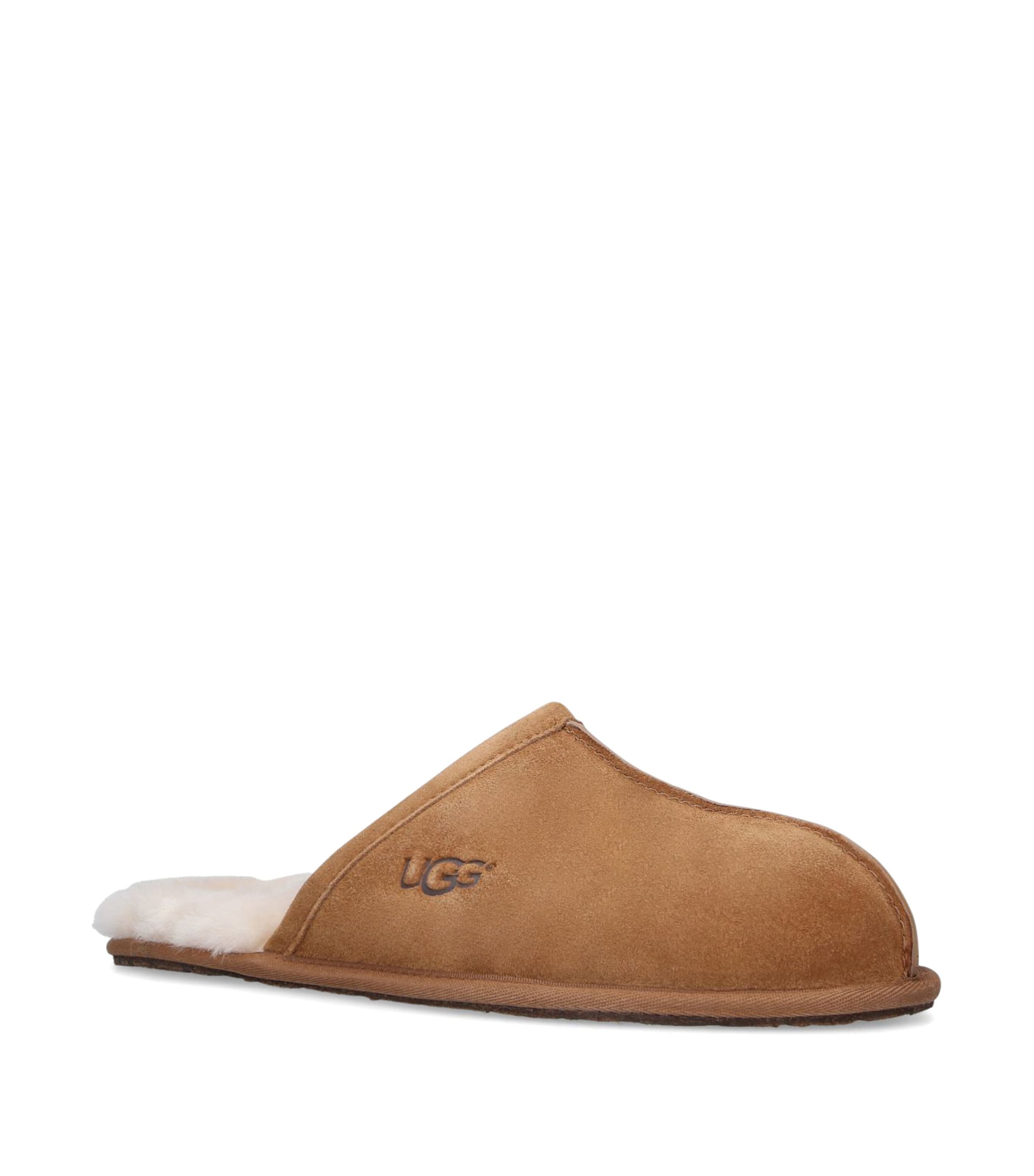 Suede Scuff Slippers BROWN Image 2