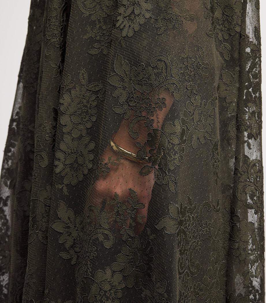 Lace Memento Cape OLIVE Image 6