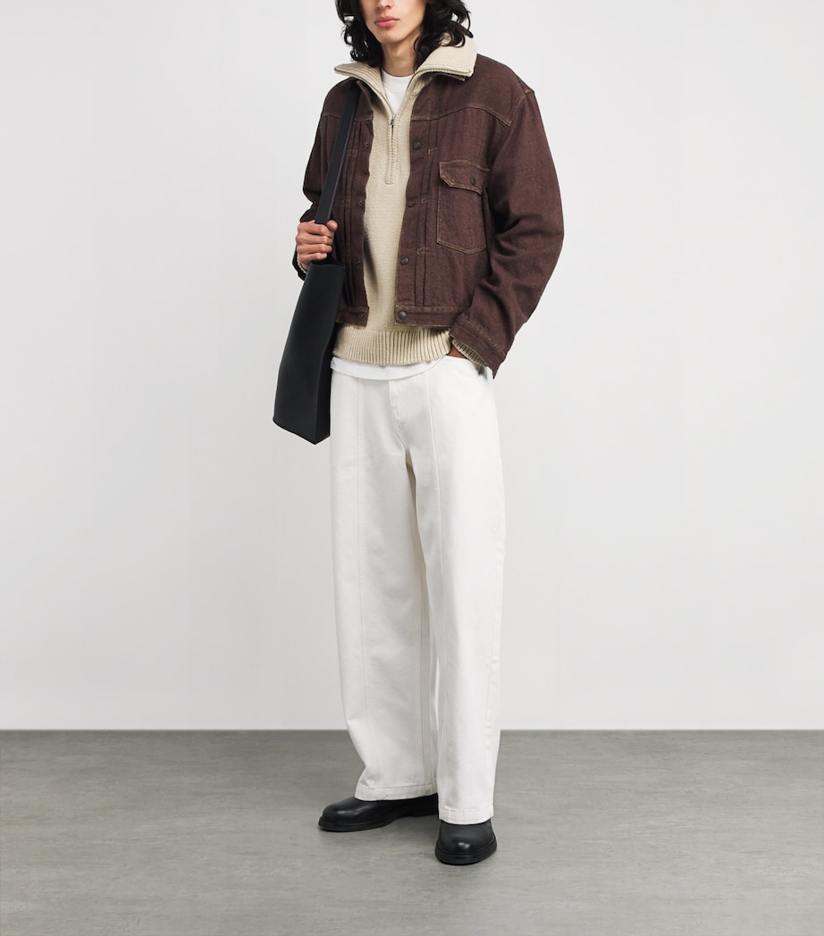 Cotton Half-Zip Sweater ECRU Image 2