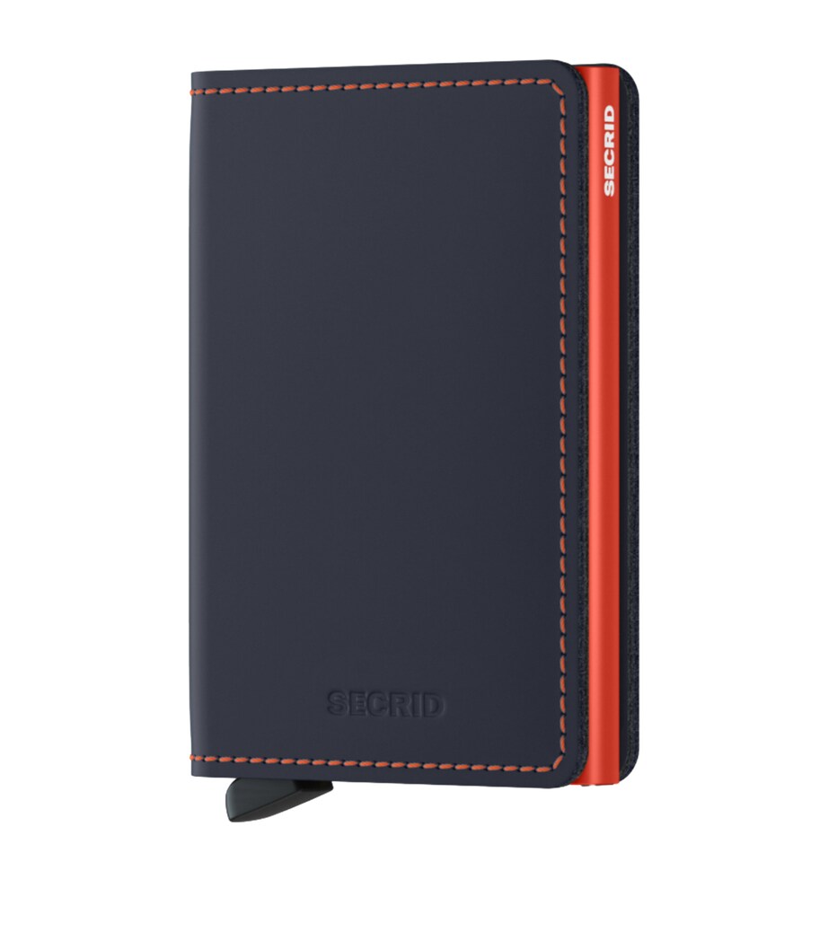 Leather Slimwallet NIGHT BLUE ORANGE Image 1