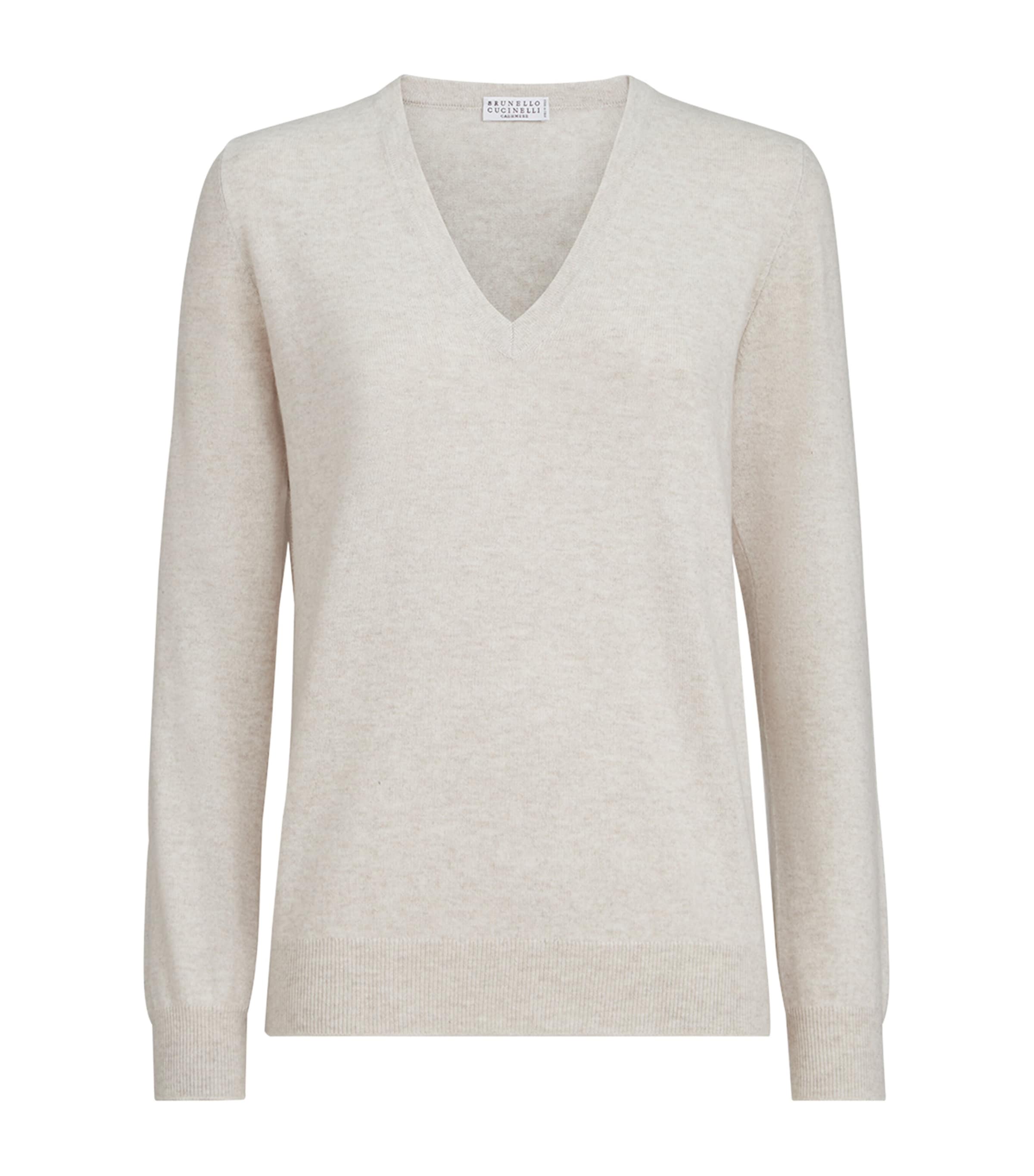 Brunello Cucinelli Womens Cashmere Monili-Detail Sweater Image 1