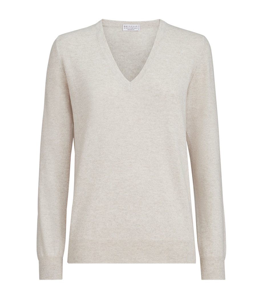 Brunello Cucinelli Womens Cashmere Monili-Detail Sweater Image 1