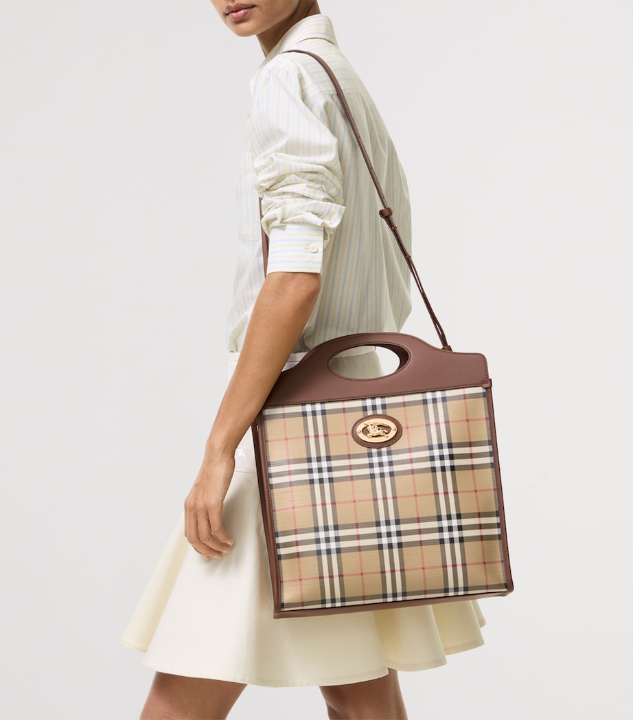 Burberry Womens Small Check Pocket Bag Archive Beige Image 3