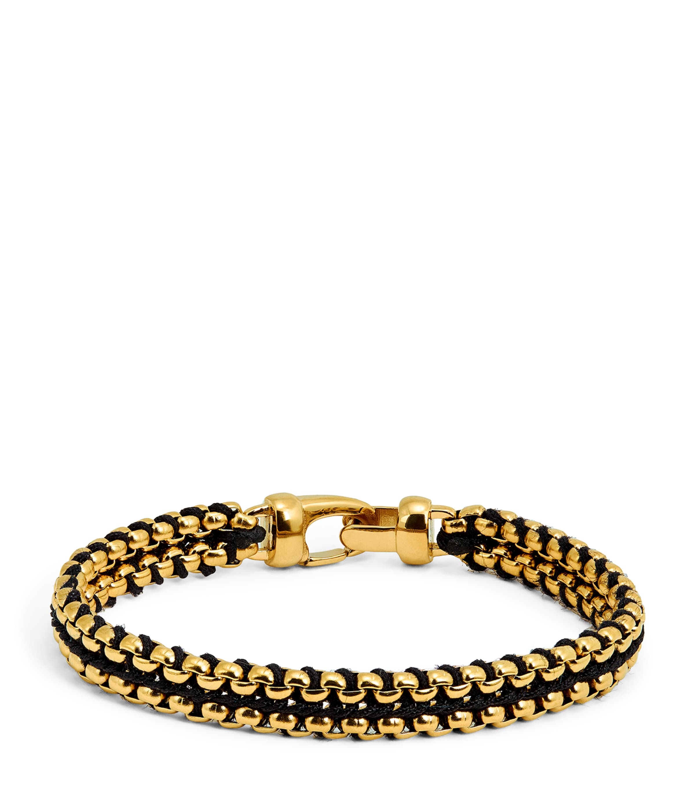 Nialaya Jewelry Gold-Plated Stainless Steel Box Chain Bracelet Image 1