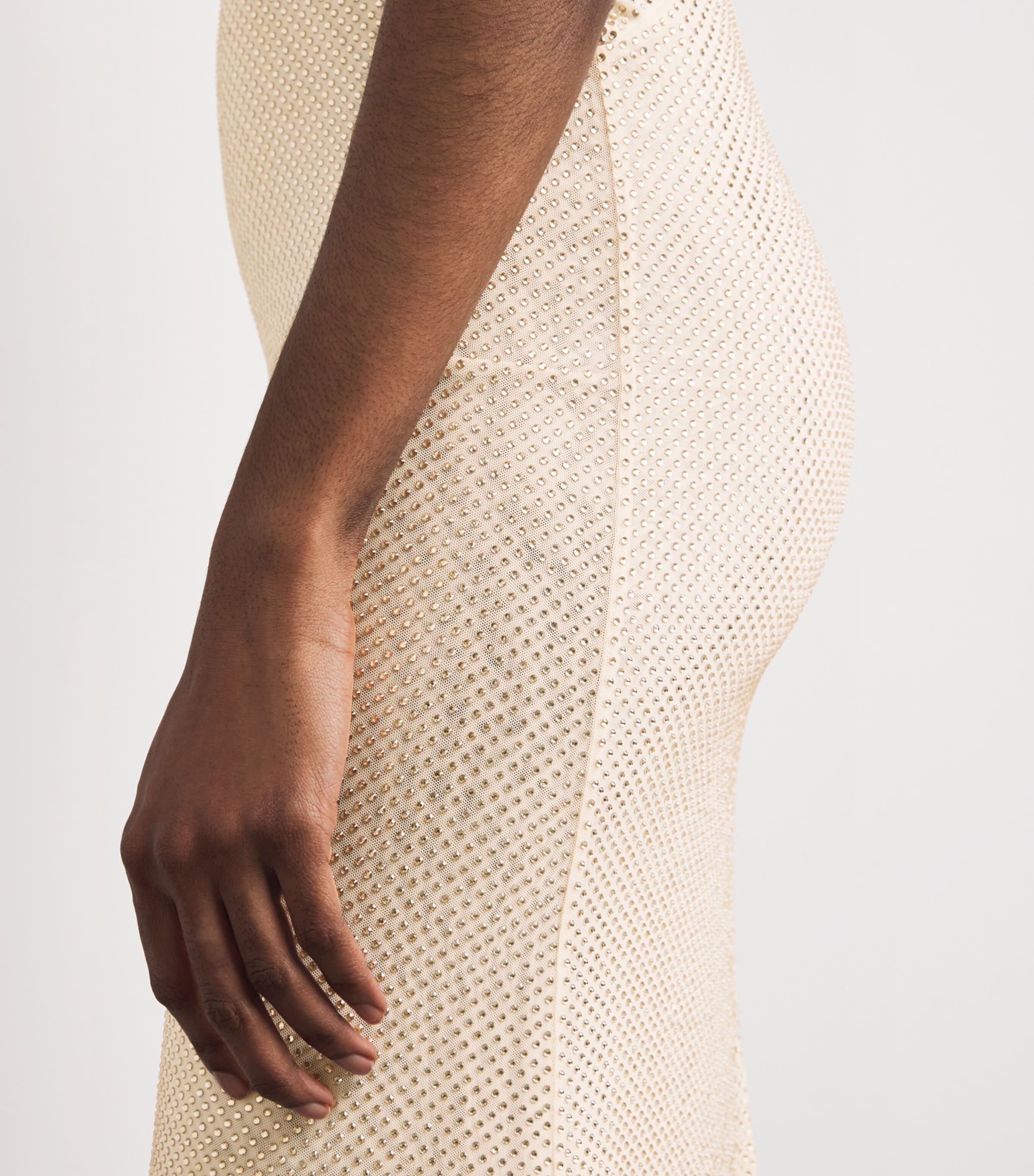 Embellished Cut-Out Midi Dress CHAMPAGNE Image 4