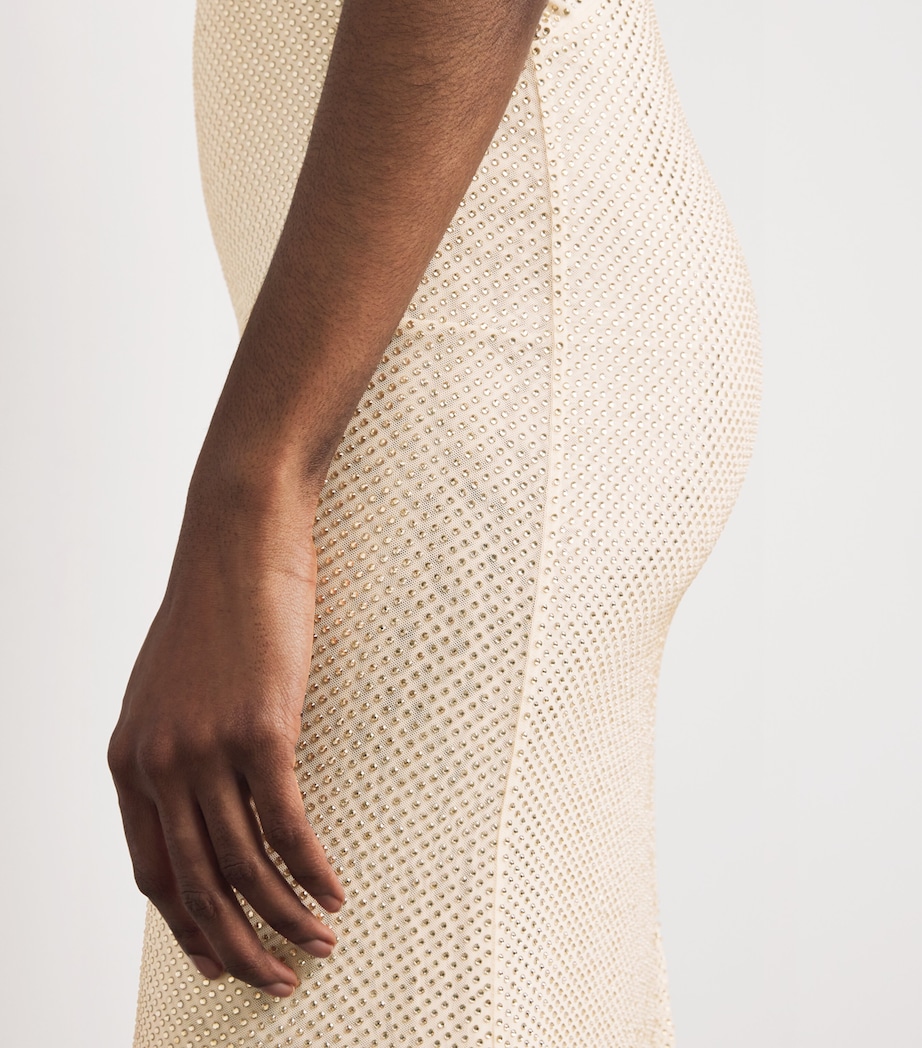 Embellished Cut-Out Midi Dress CHAMPAGNE Image 4