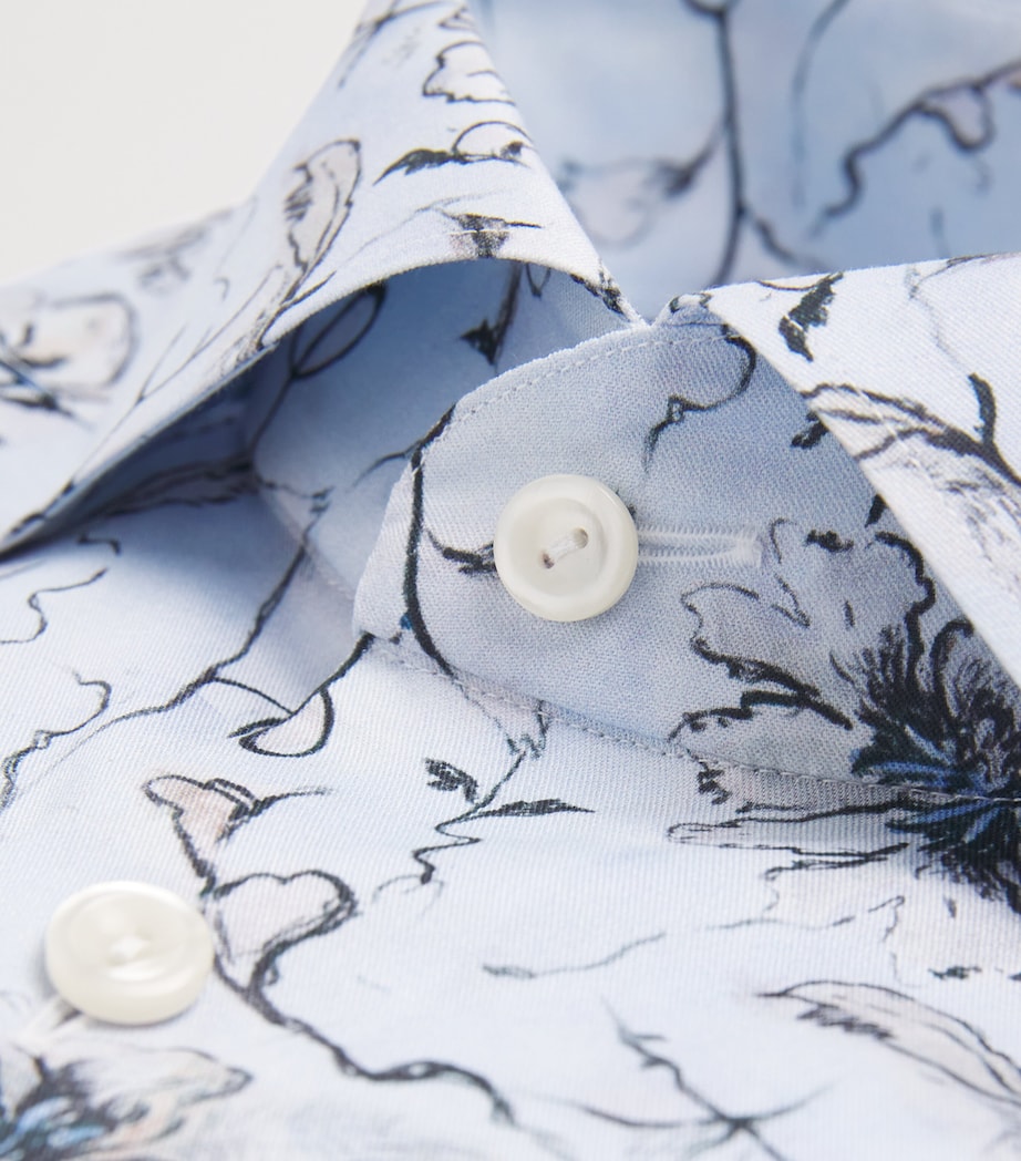 Signature Twill Floral Contemporary-Fit Shirt LIGHT BLUE Image 5