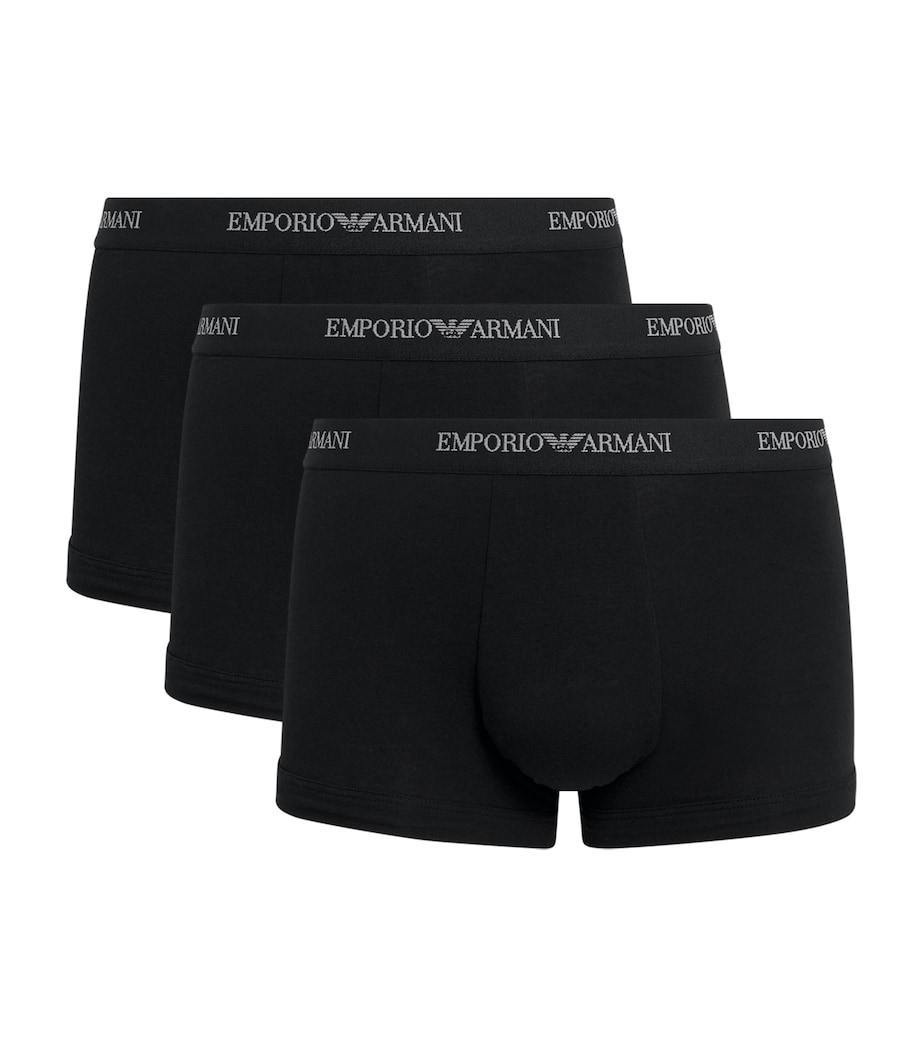 Stretch-Cotton Logo Trunks (Pack Of 3) MC061 BLACK Image 1