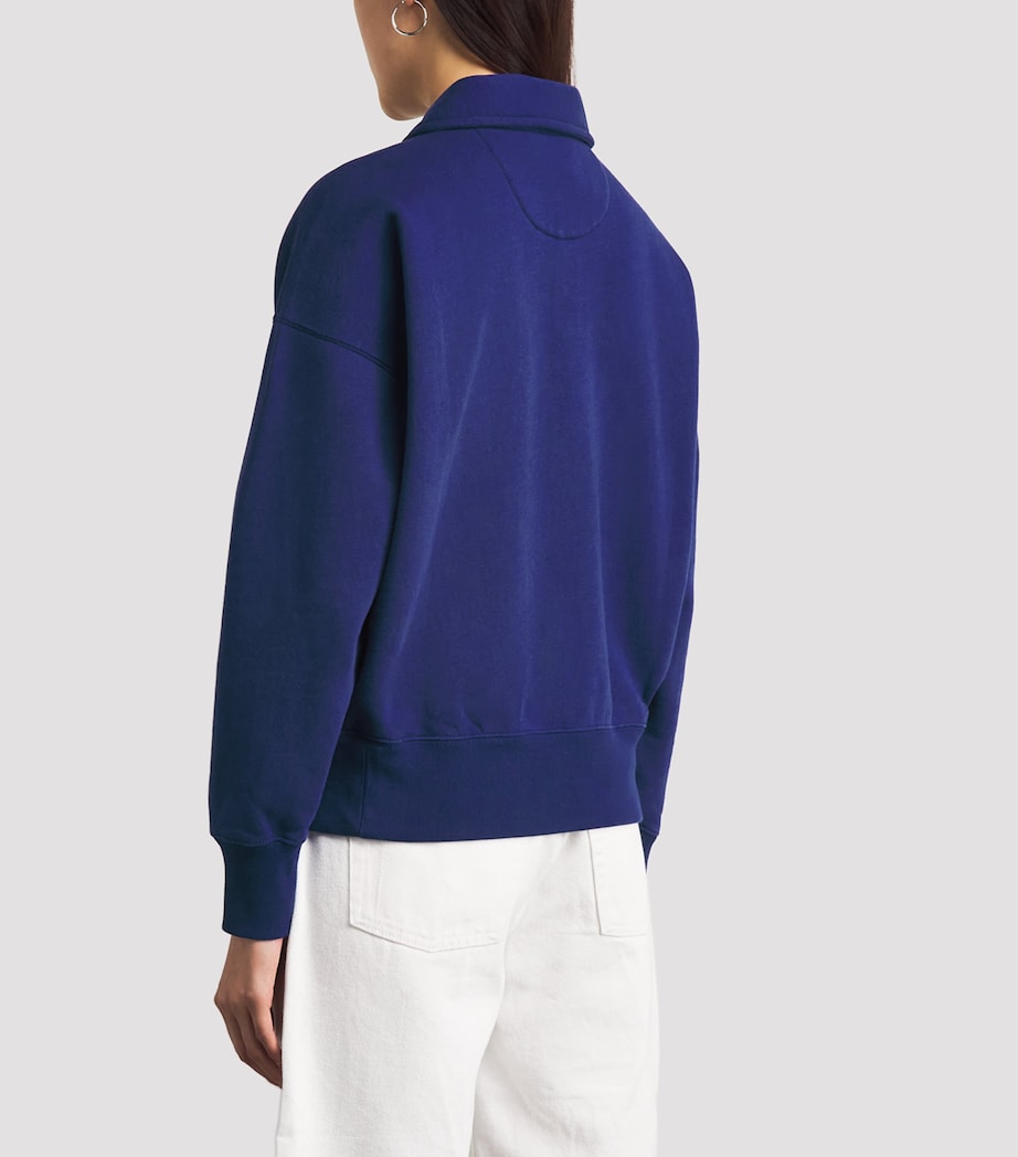 Polo Ralph Lauren Womens Quarter-Zip Sweatshirt Fall Royal Image 5