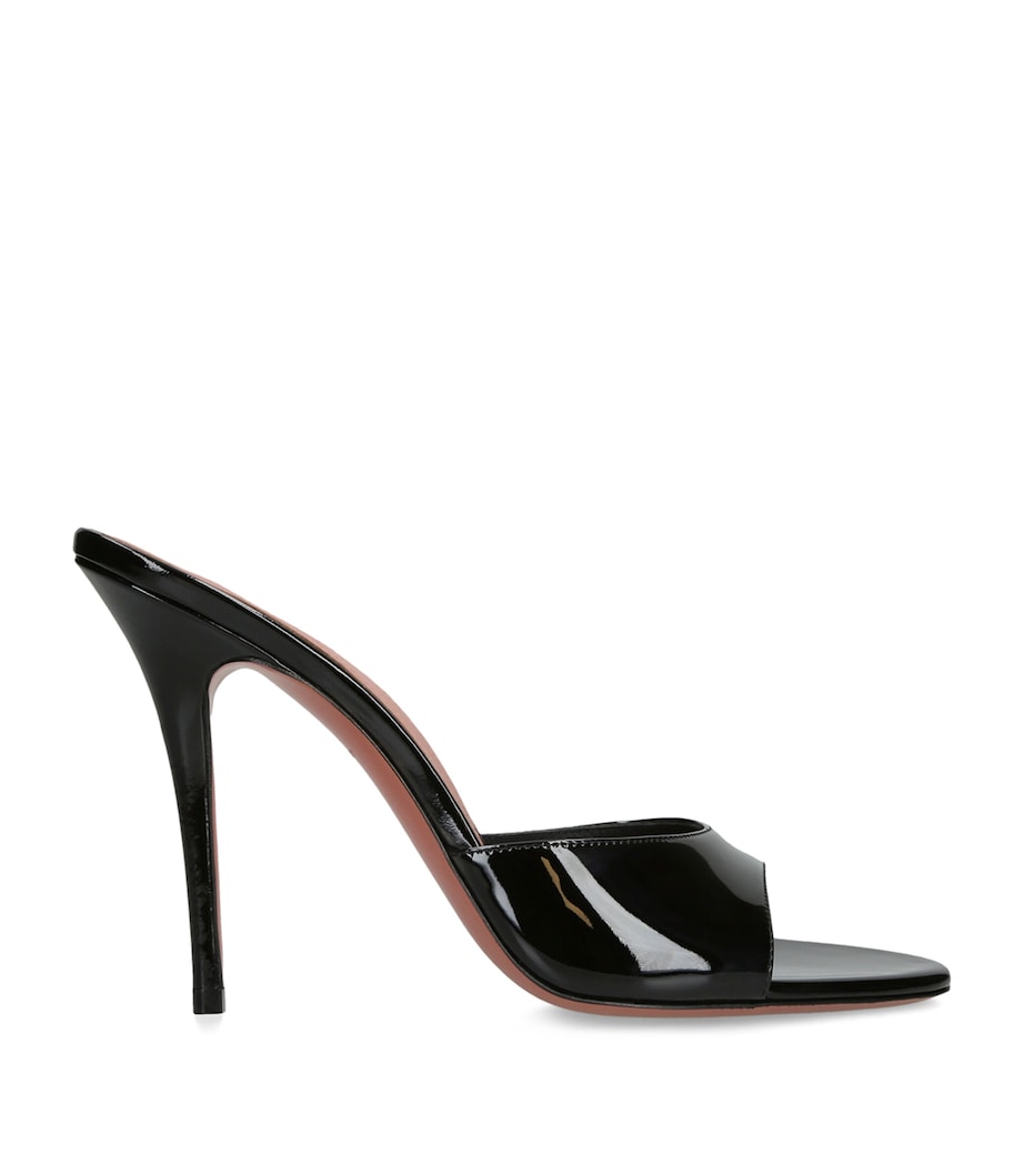 Patent Leather Elodie Heeled Mules 105 BLACK Image 1