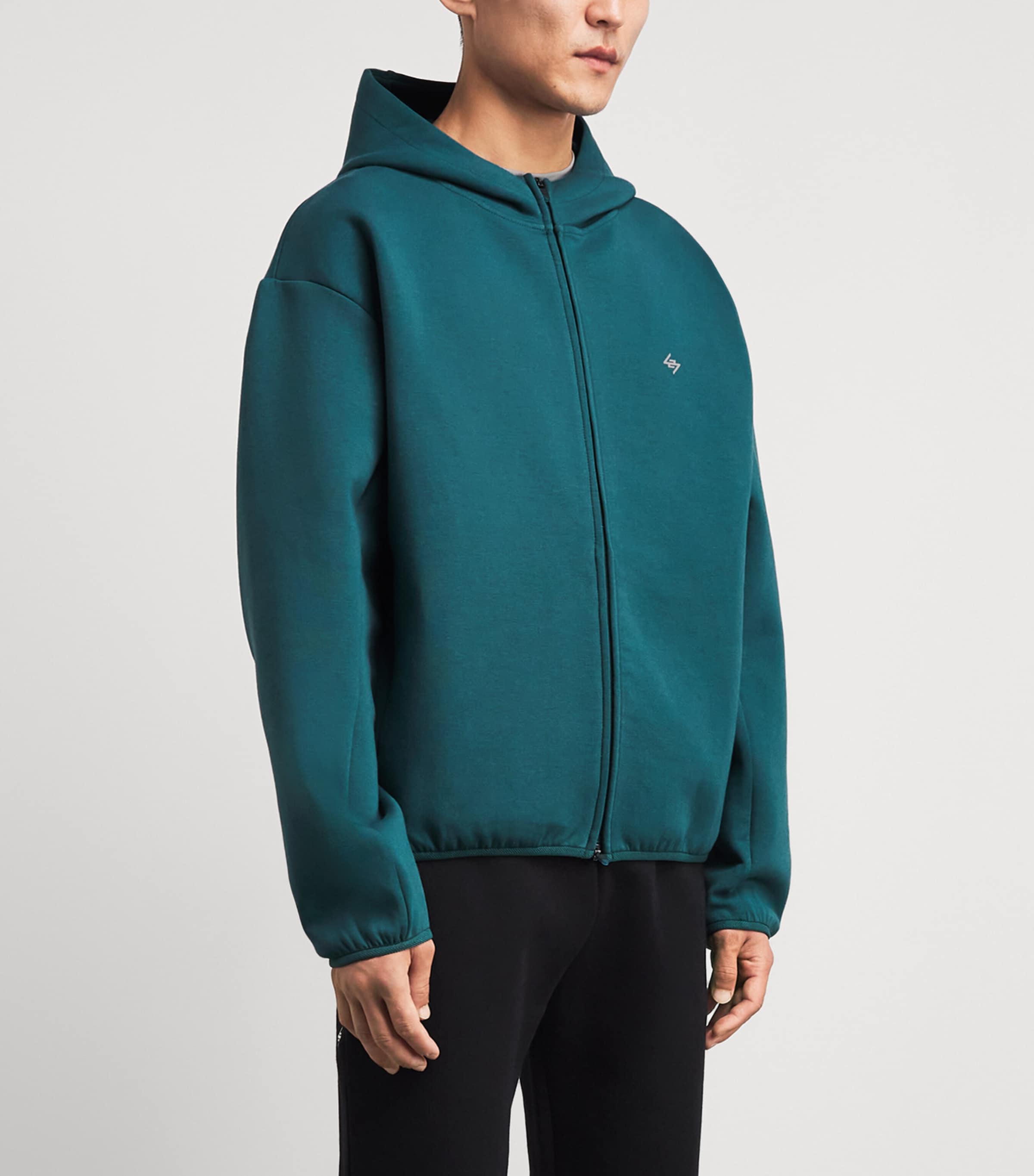 Represent 247 Mens 247 Numbers Zip-Up Hoodie Teal Image 4
