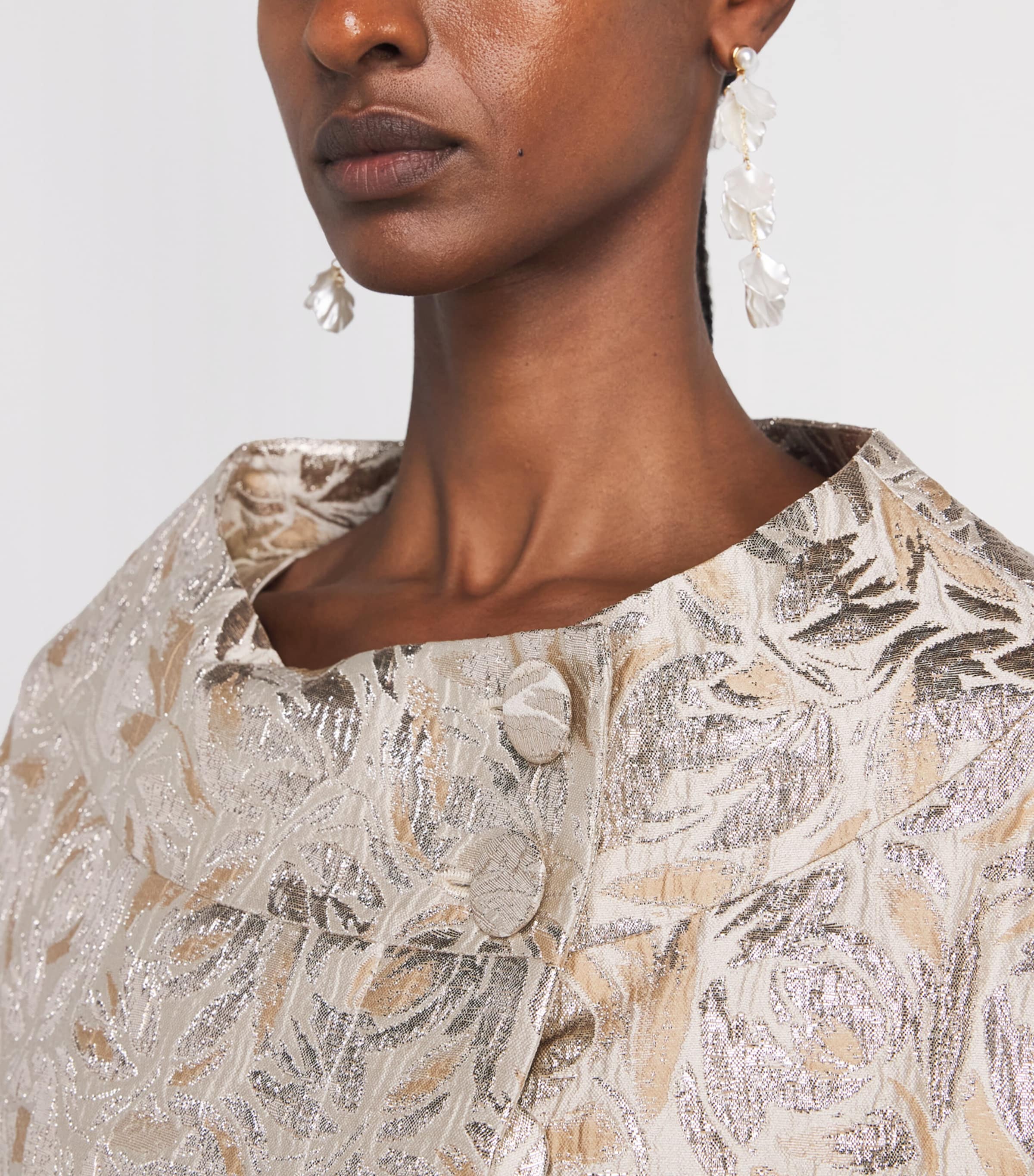 Huishan Zhang Womens Pippa Opera Coat Gold Image 5
