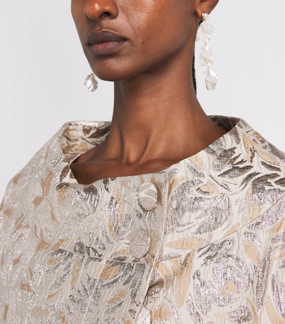 Huishan Zhang Womens Pippa Opera Coat Gold Image 5