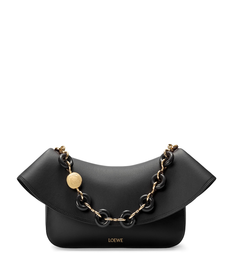 Medium Leather Ola Shoulder Bag BLACK Image 1