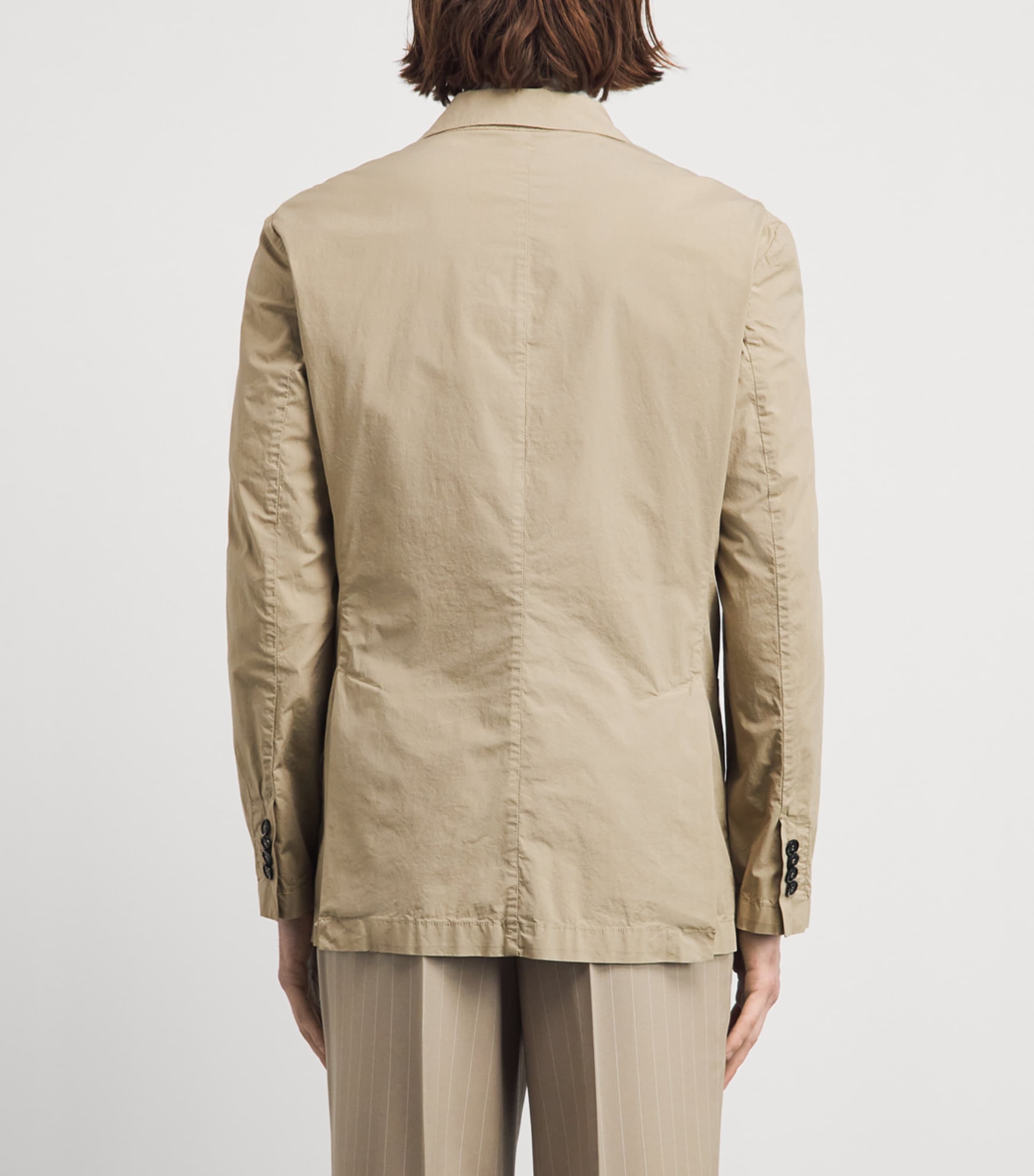 Barena Mens Stretch-Cotton Borgo Jacket Beige Image 5