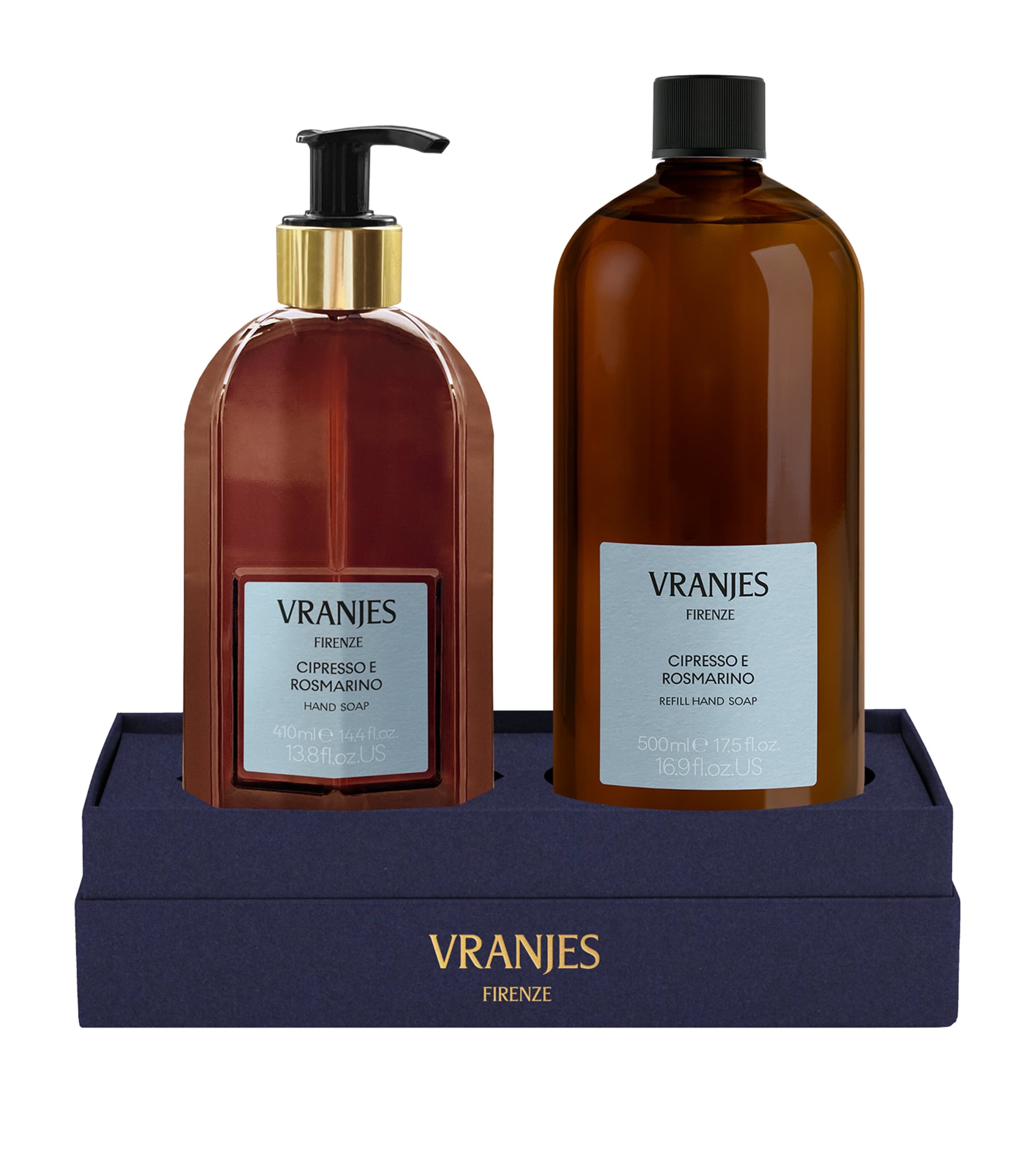 Cipresso e Rosmarino Hand Soap and Refill Gift Set BLUE Image 2