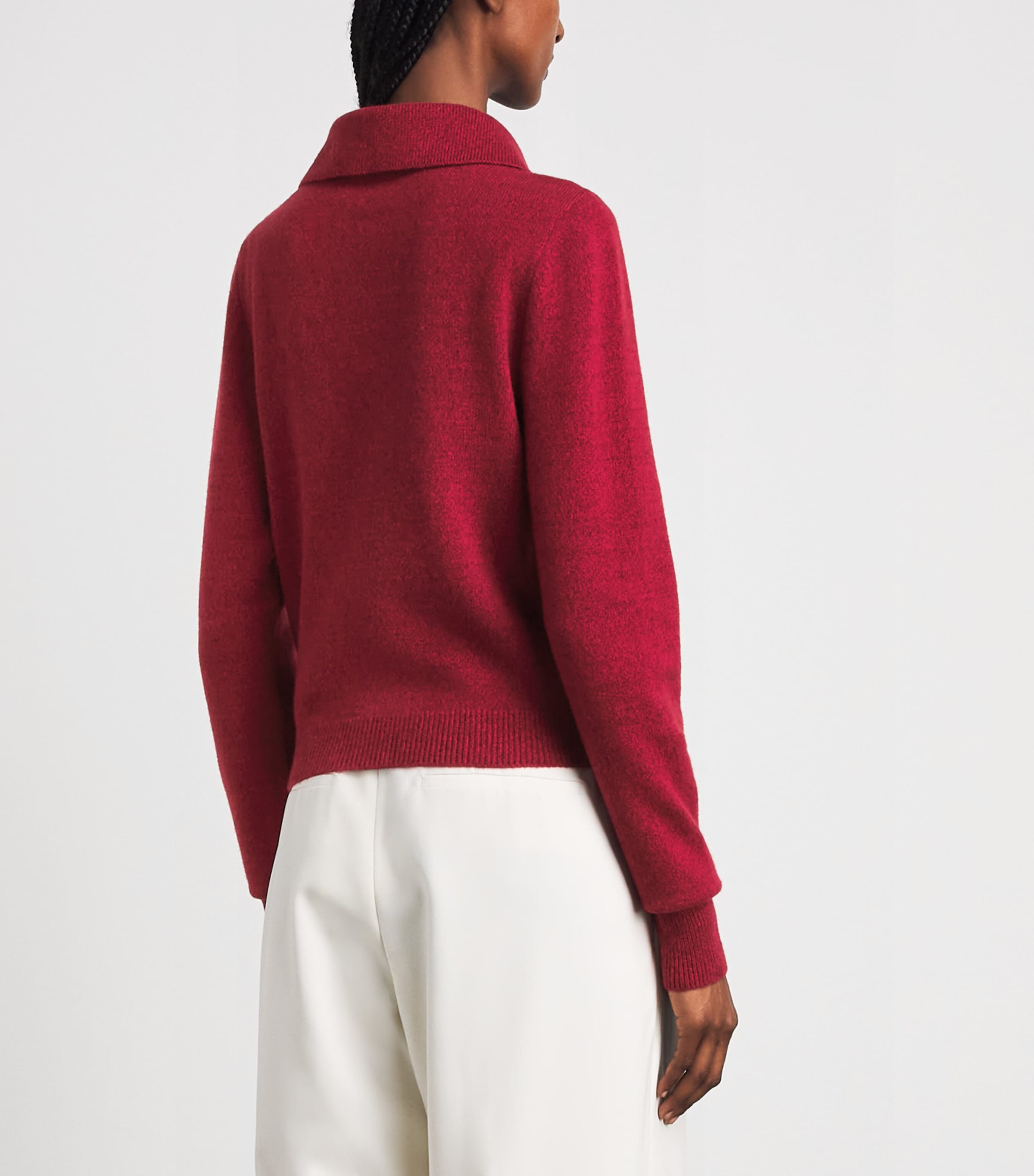Safiyaa Womens Wool-Cashmere Polo Sweater Swinton Image 5