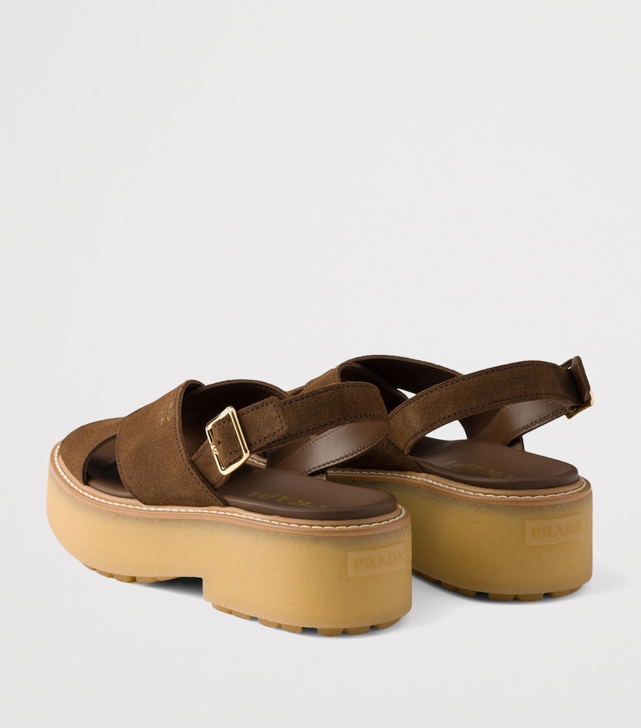 Suede Platform Sandals 55 F0324 Image 4