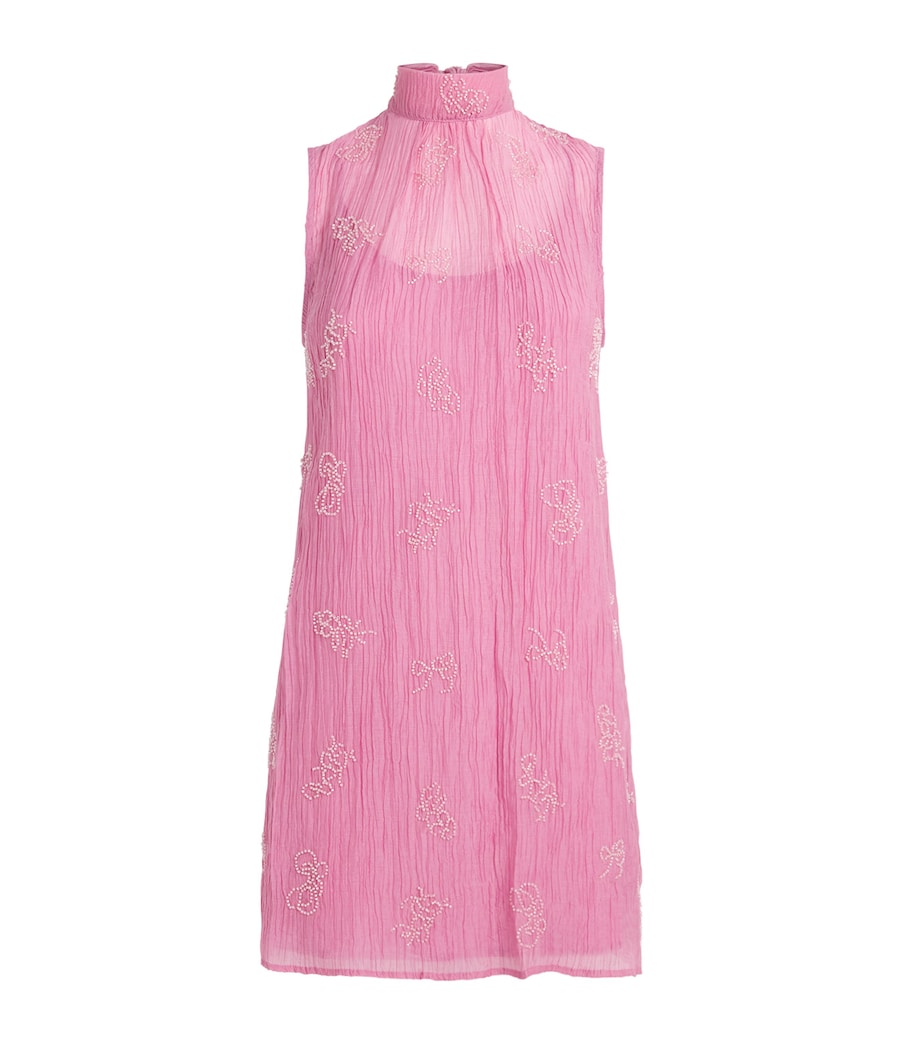 STAUD Womens Beaded Albee Mini Dress Flrt Flirt Image 1