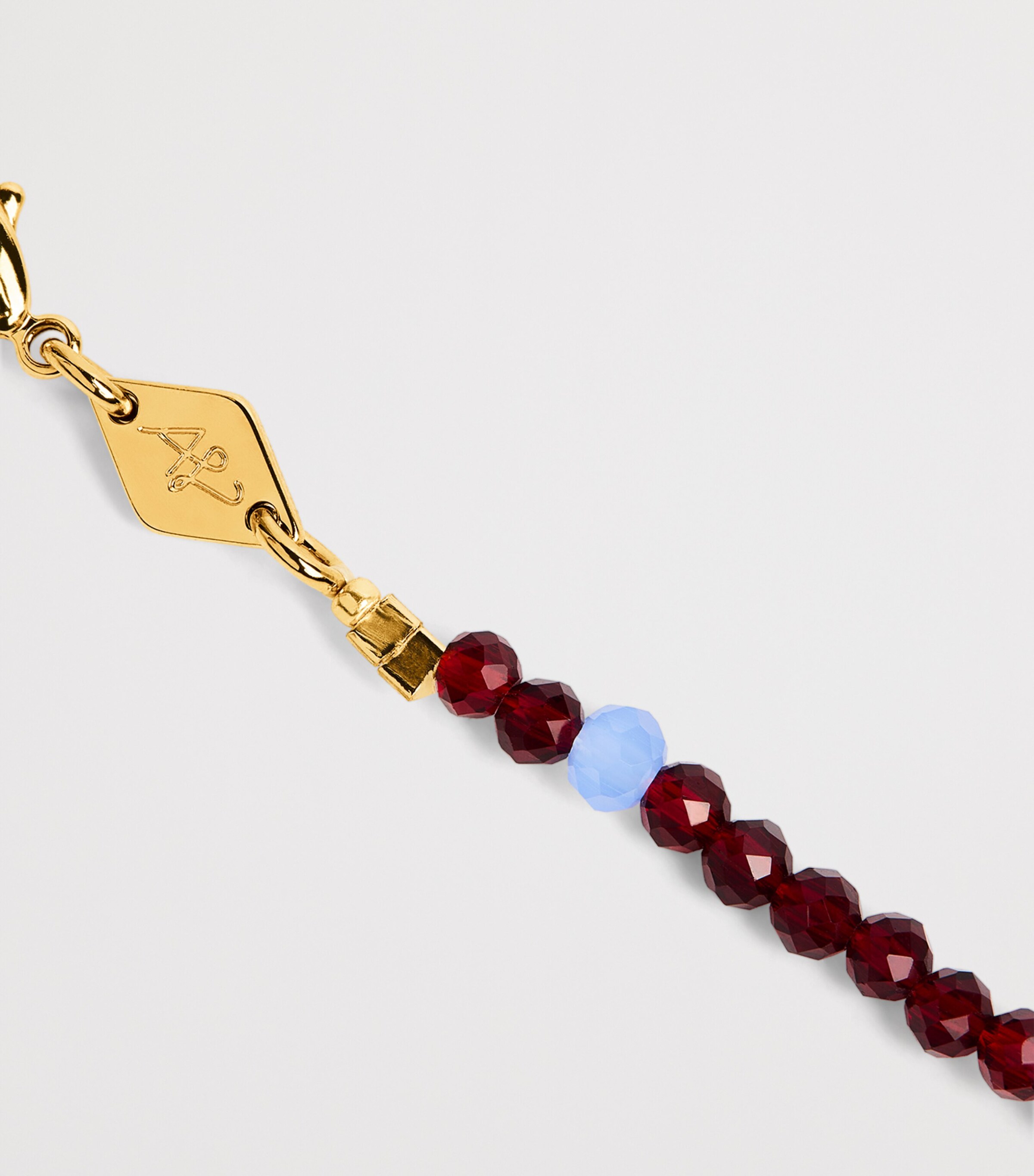 Gold-Plated Tan Line Bracelet DEEP BURGUNDY Image 5