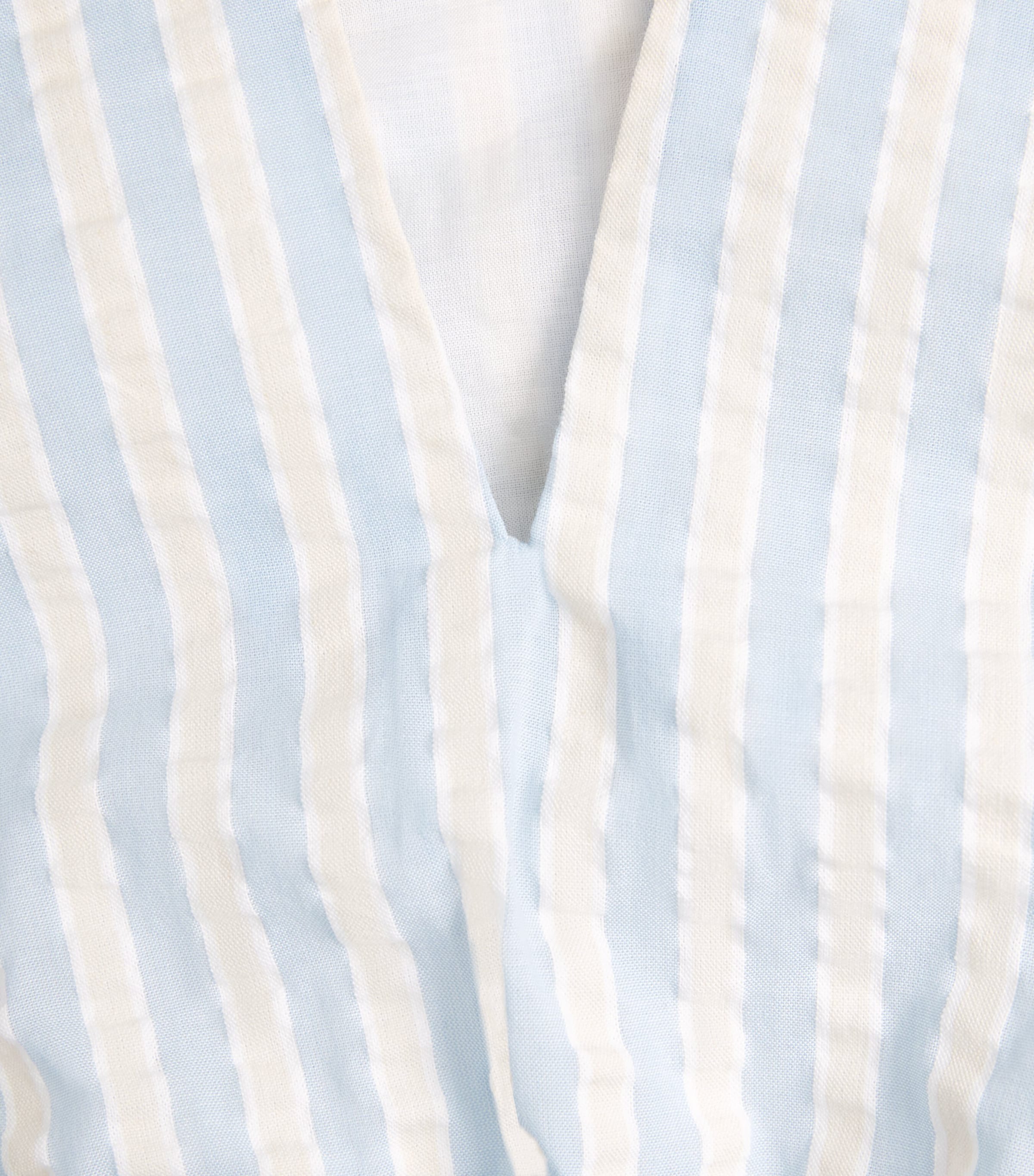 Cotton-Blend Stripe Noralie Crop Top HYDRANGEA BLUE STP Image 5