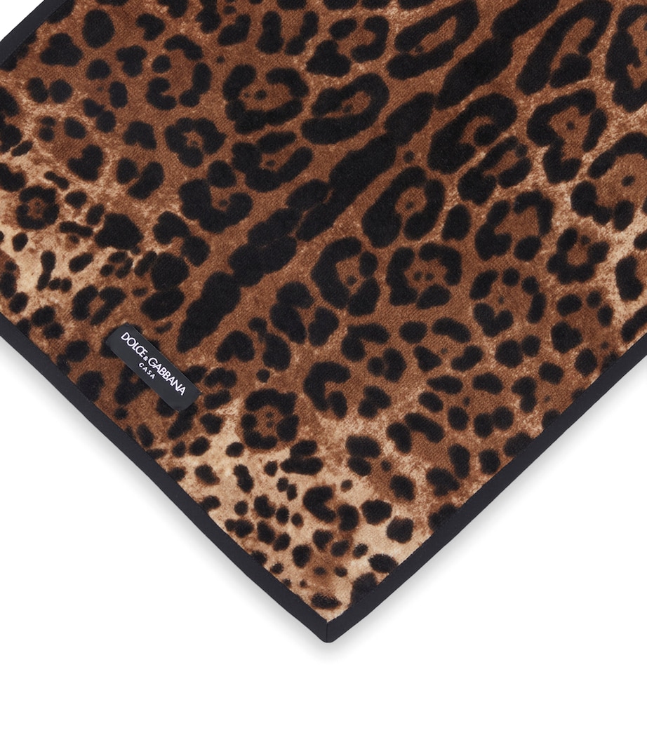 Cotton Leopard Print Guest Towel (40cm x 60cm) UL003LEOPARDO Image 3