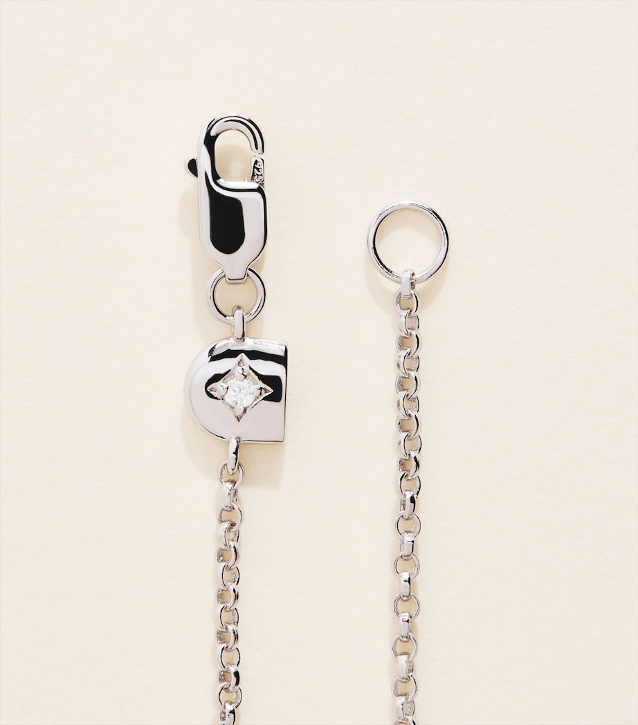 Astrid & Miyu Recycled Sterling Silver Heart Bracelet Silver Image 3