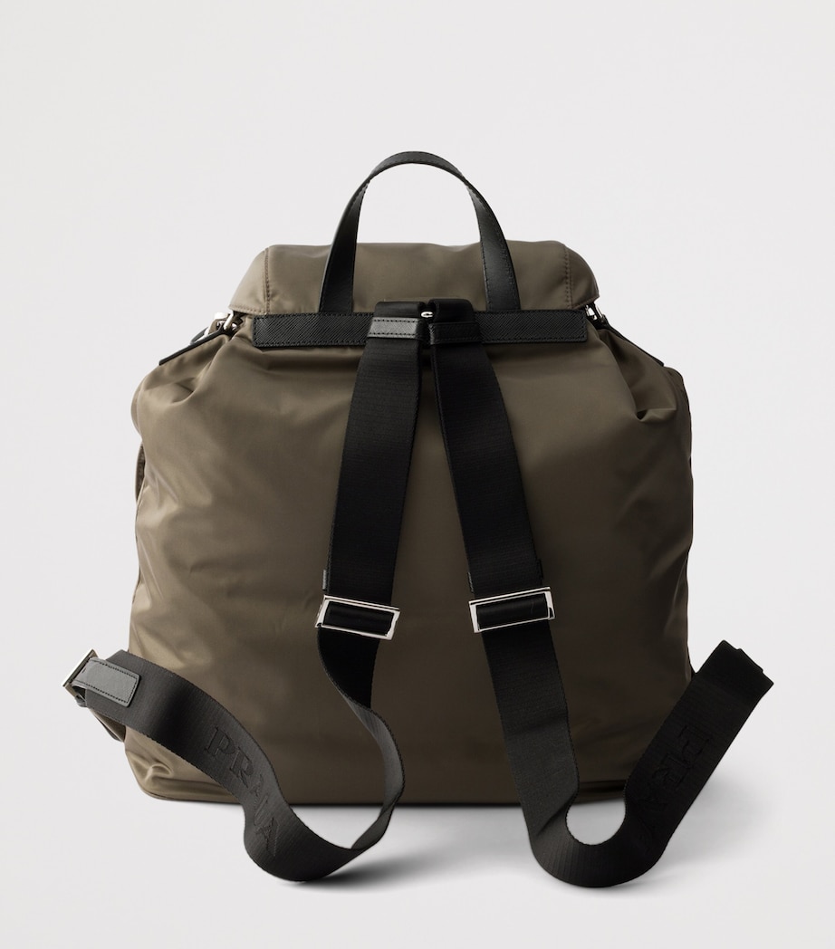 Prada Re-Nylon and Leather Explore Backpack Grey Image 4
