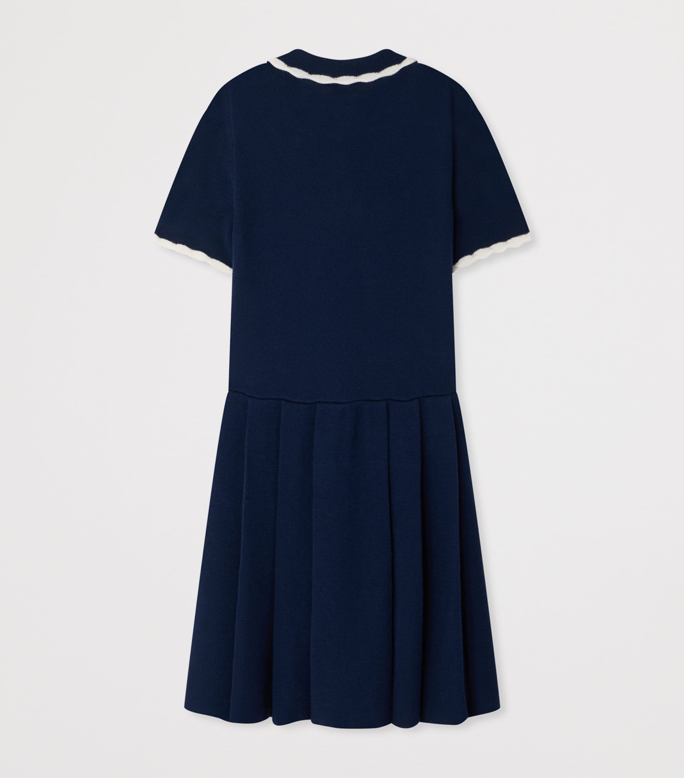 Bonpoint Cotton Collared Dress (10-14 Year) Marine Image 2