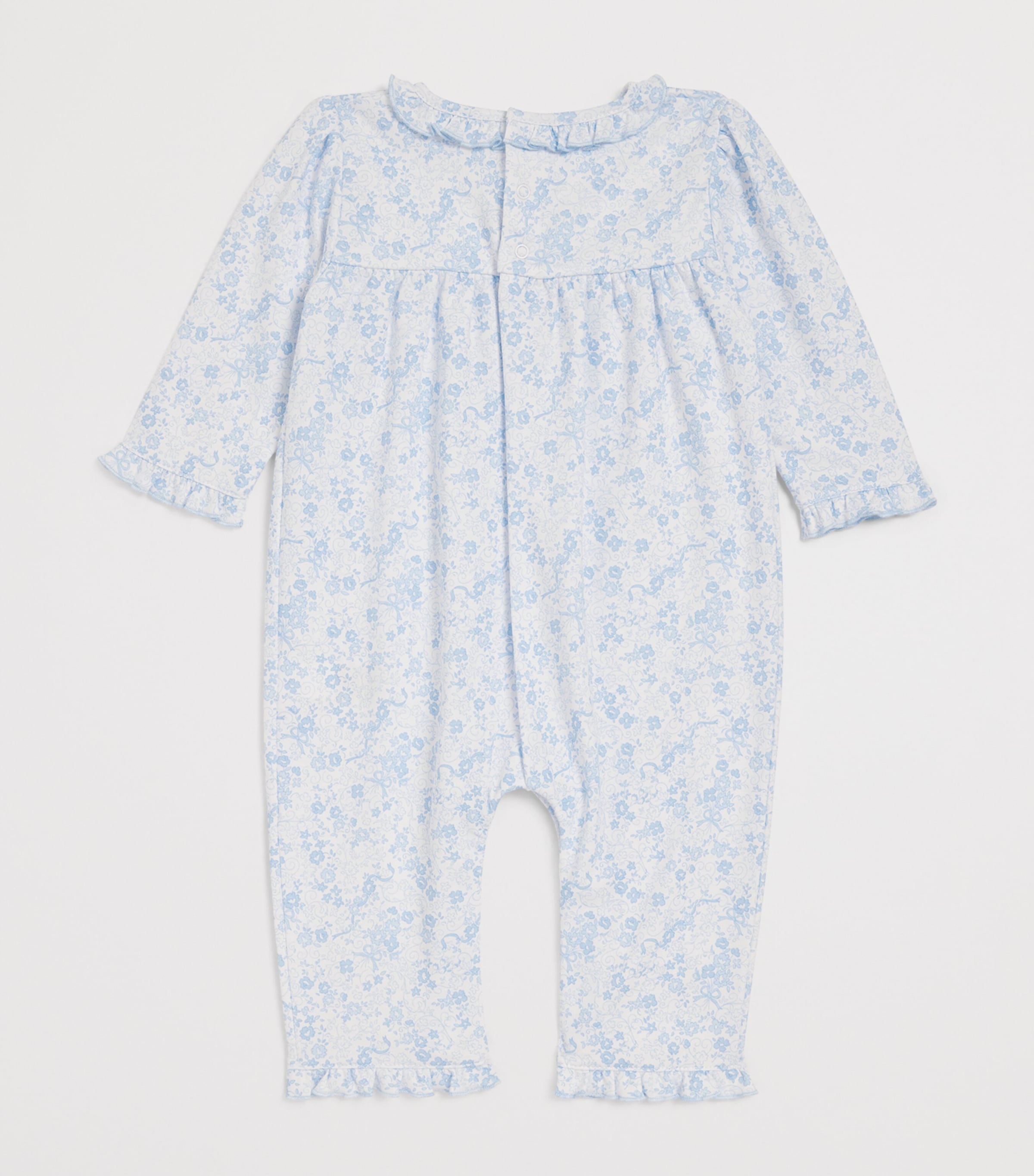 Cotton Old English Roses All-In-One (0-24 Months) K480LIGHT BLUE Image 2
