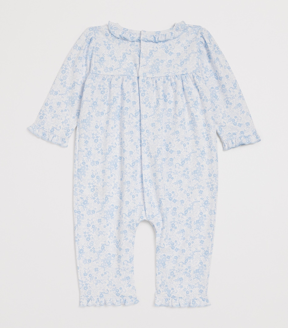 Cotton Old English Roses All-In-One (0-24 Months) K480LIGHT BLUE Image 2