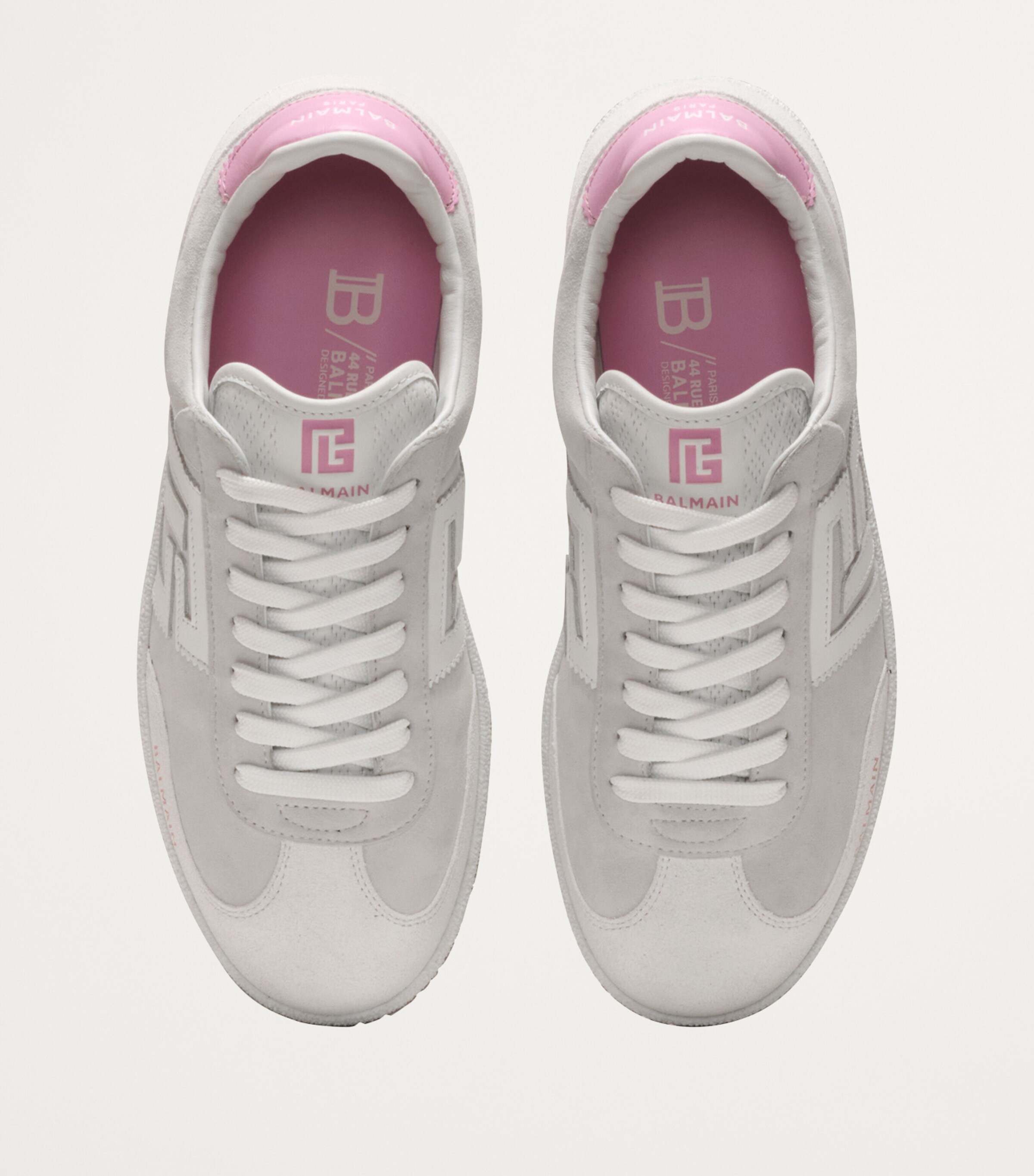 Leather Logo Swan Sneakers OBR ROSE/BLANC Image 5