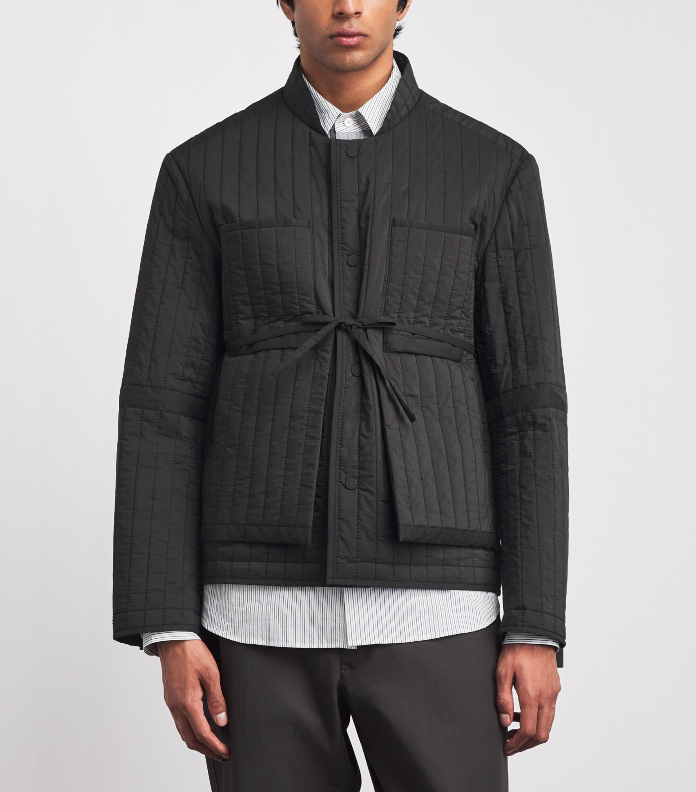 Craig Green Mens Reversible Quilted Worker Jacket Charcoal Image 4