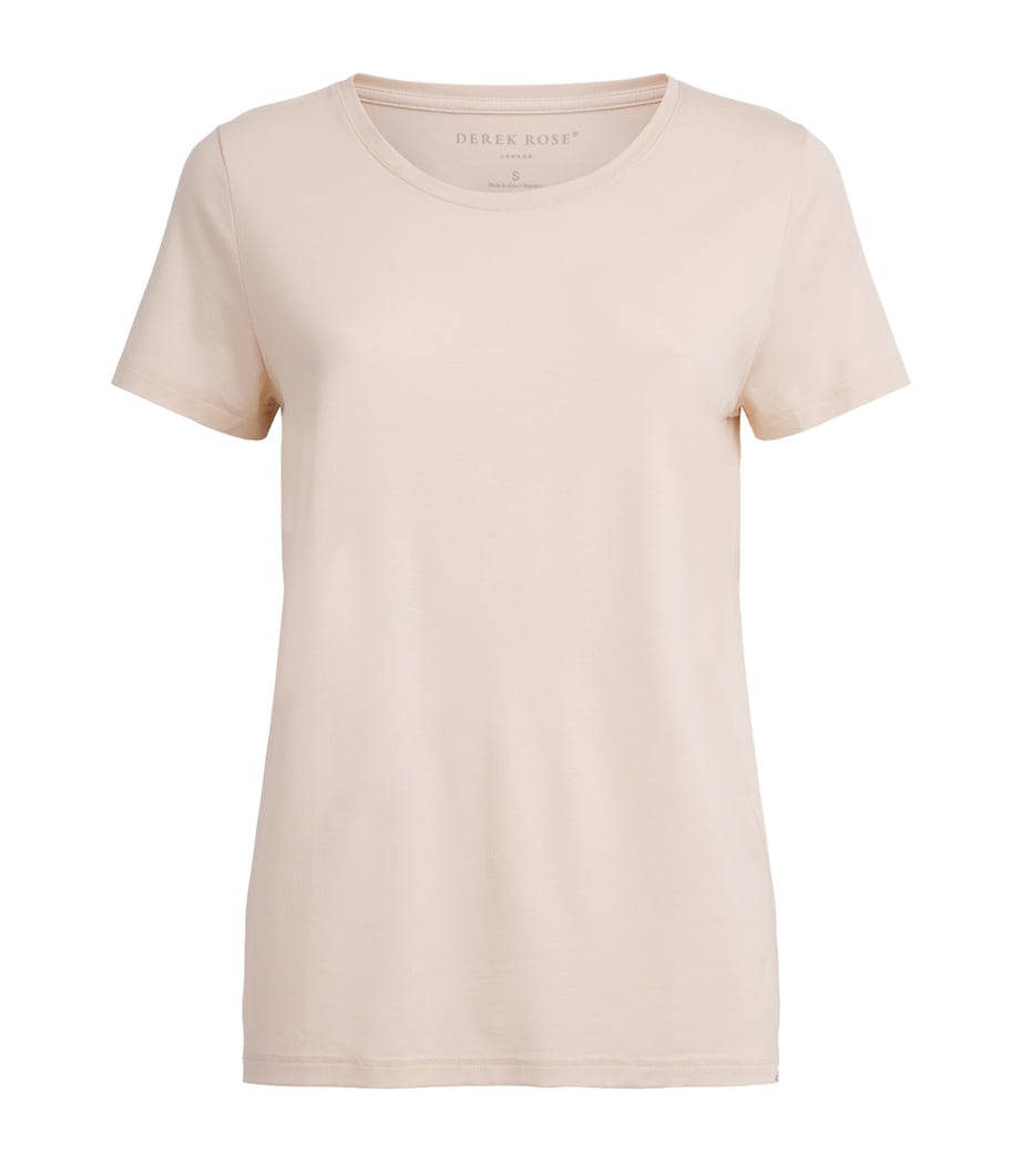 Derek Rose Womens Micro Modal Lara Pyjama Top Cream Image 1