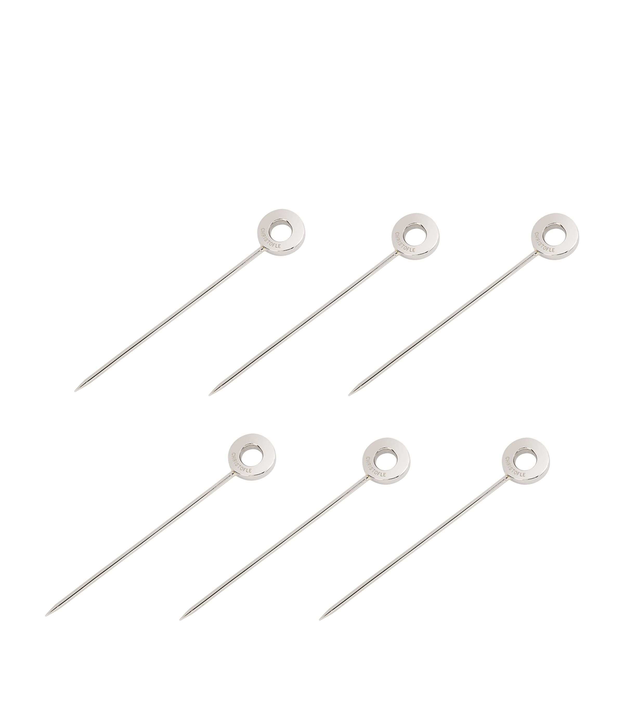 Stainless Steel OH de Christofle Cocktail Picks (Set of 6) SILVER Image 4