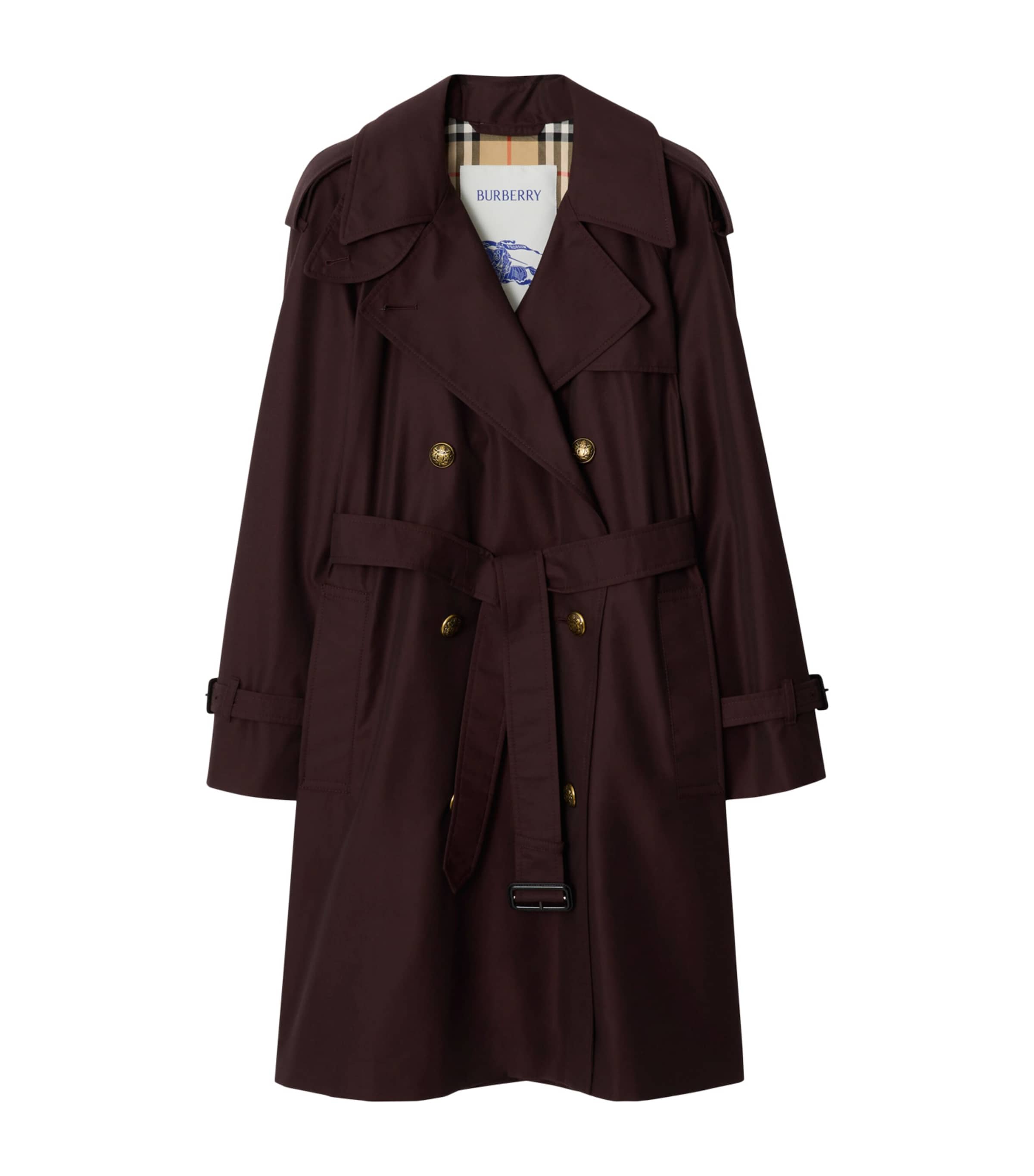 Mid-Length Castleford Trench Coat MAHOGANY RED Image 1