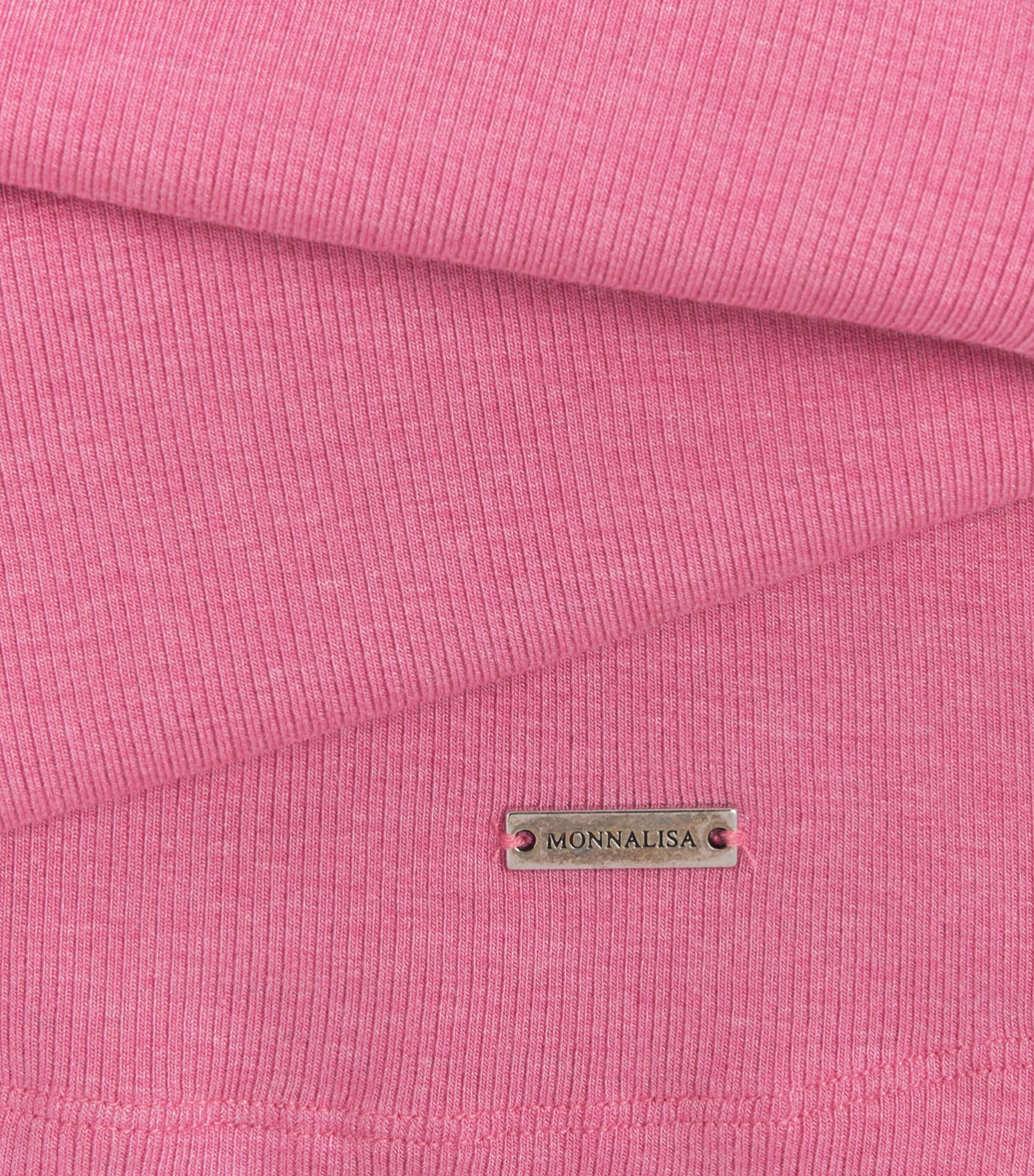 Monnalisa Ribbed Rollneck Top (2-12 Years) Rose Violet Image 3