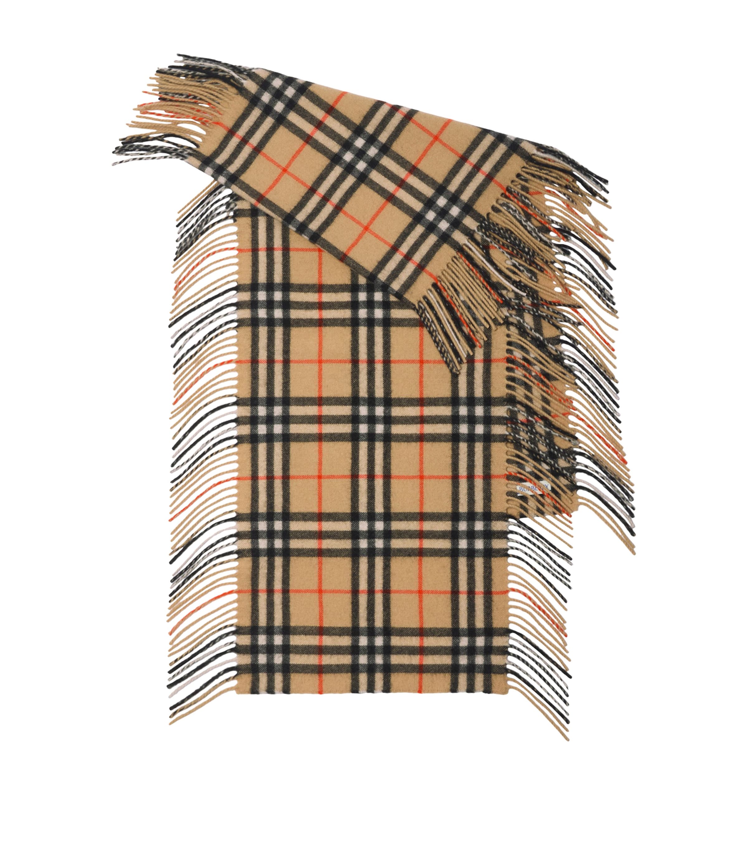Burberry Cashmere Check Happy Scarf Sand Image 1
